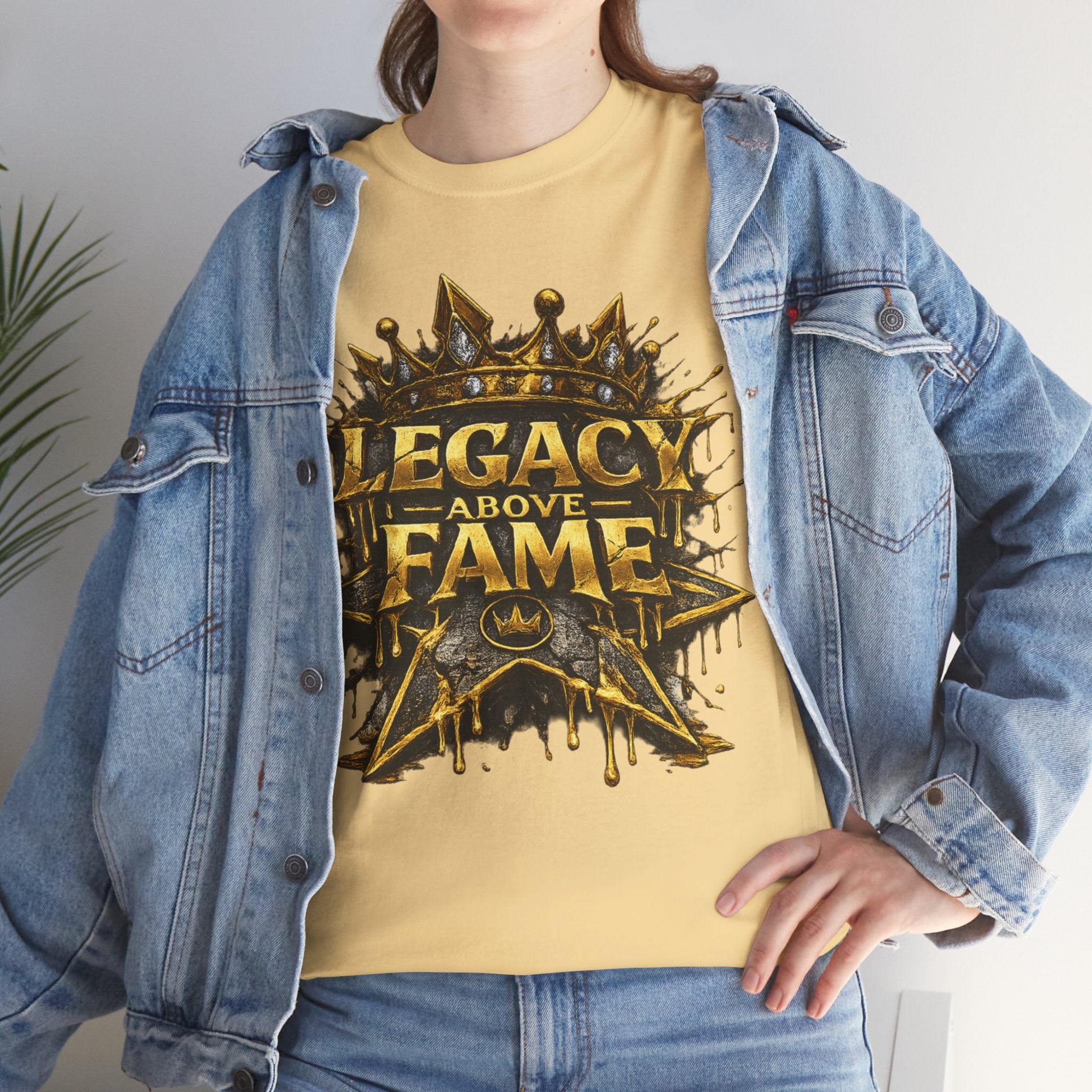 Adult Legacy Above Fame Graphic T-Shirt (Gold Drip) - Zealous For All