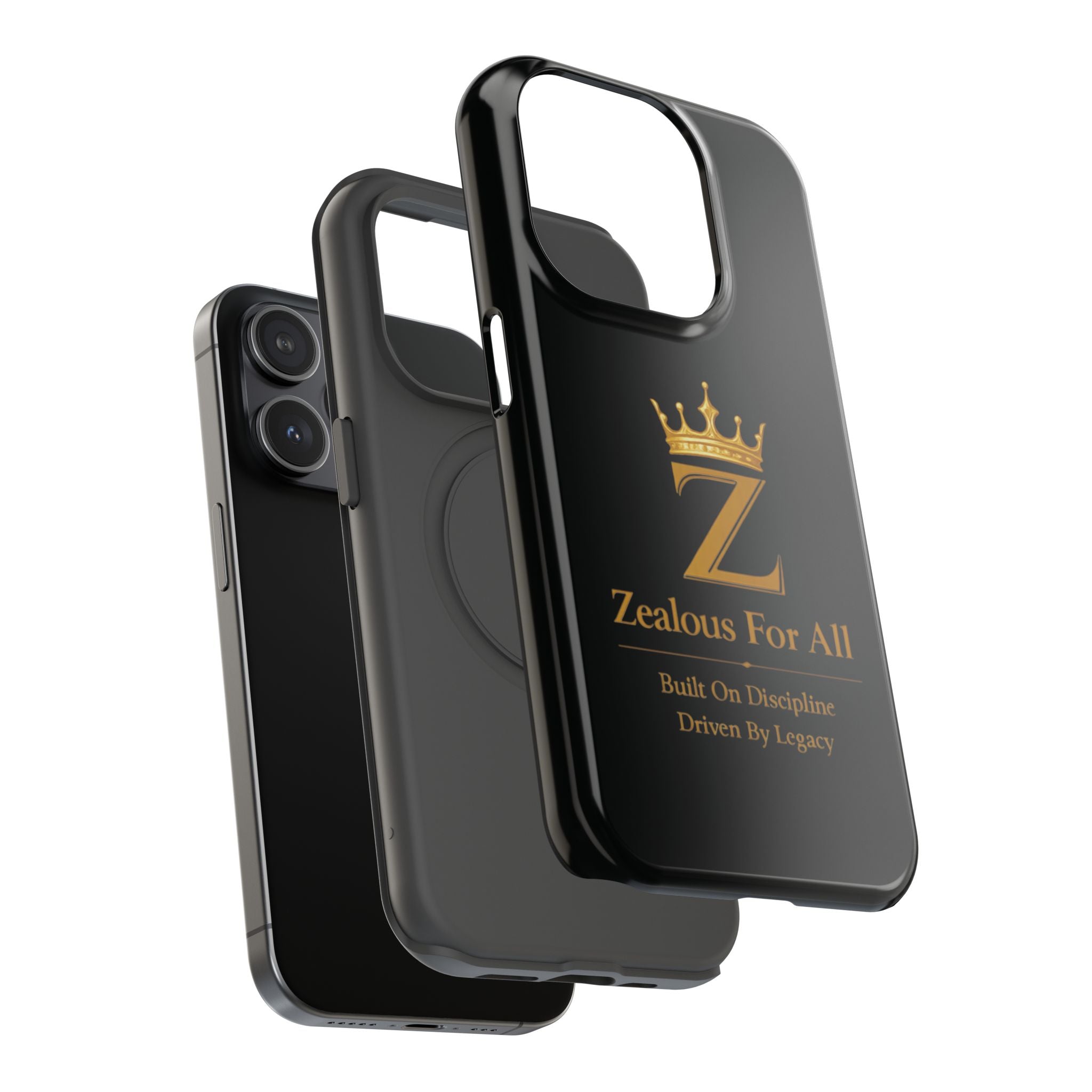 Phone Case — "Zealous For All" Gold Crown Impact-Resistant Case Printify