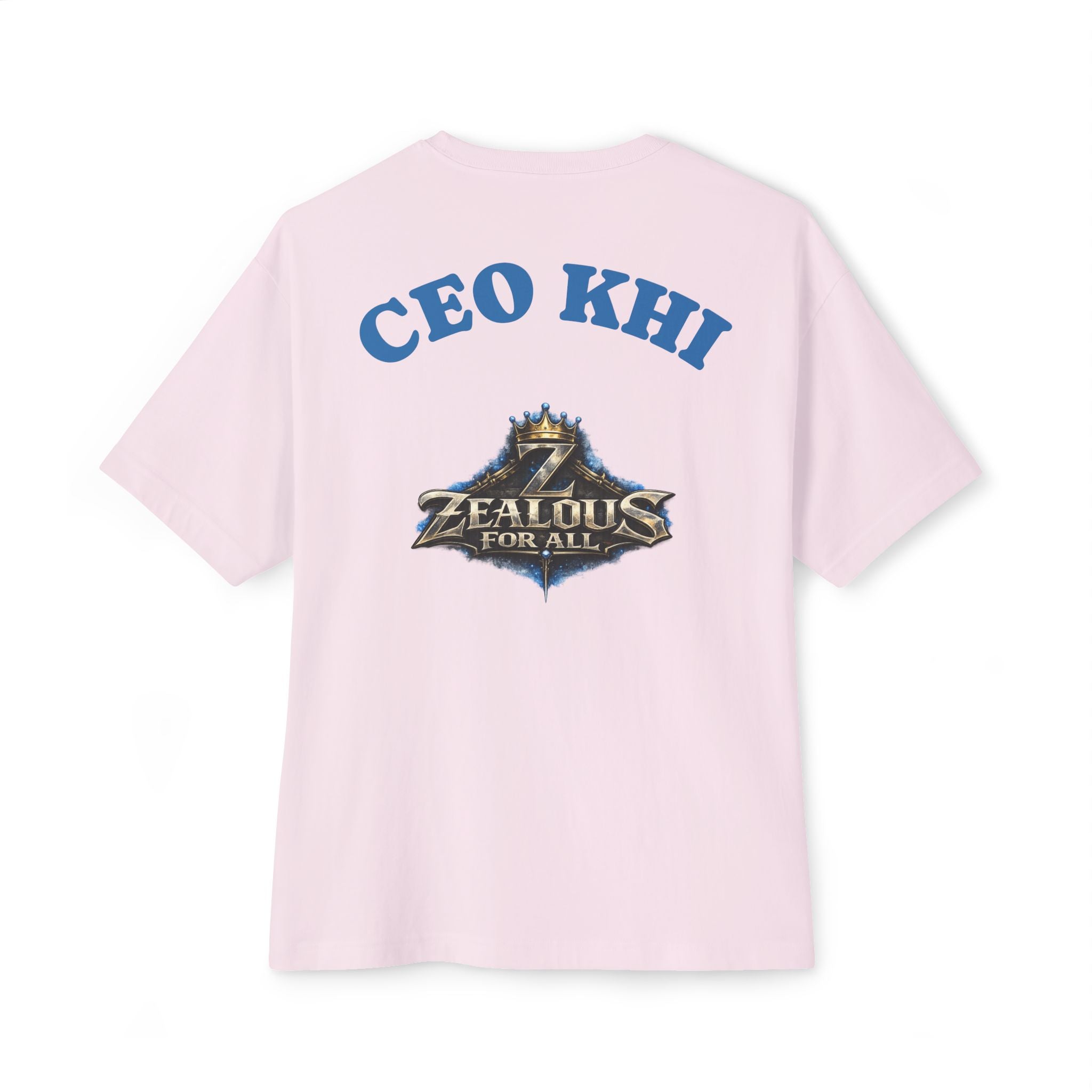 CEO KHI EDITION *Oversized* Discipline Over Emotions Graphic T-Shirt (Blue Heart) Printify