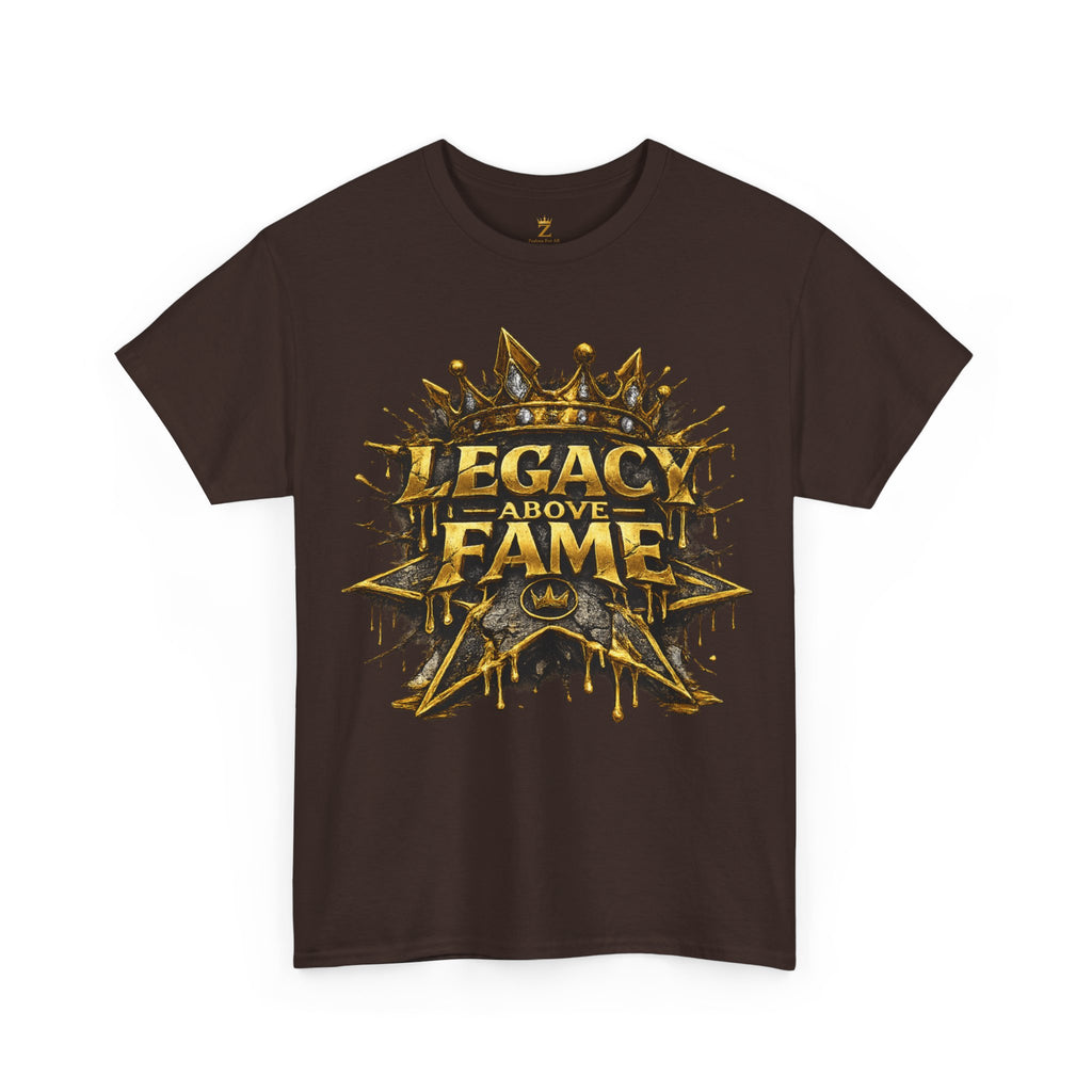 Adult Legacy Above Fame Graphic T-Shirt (Gold Drip) - Zealous For All