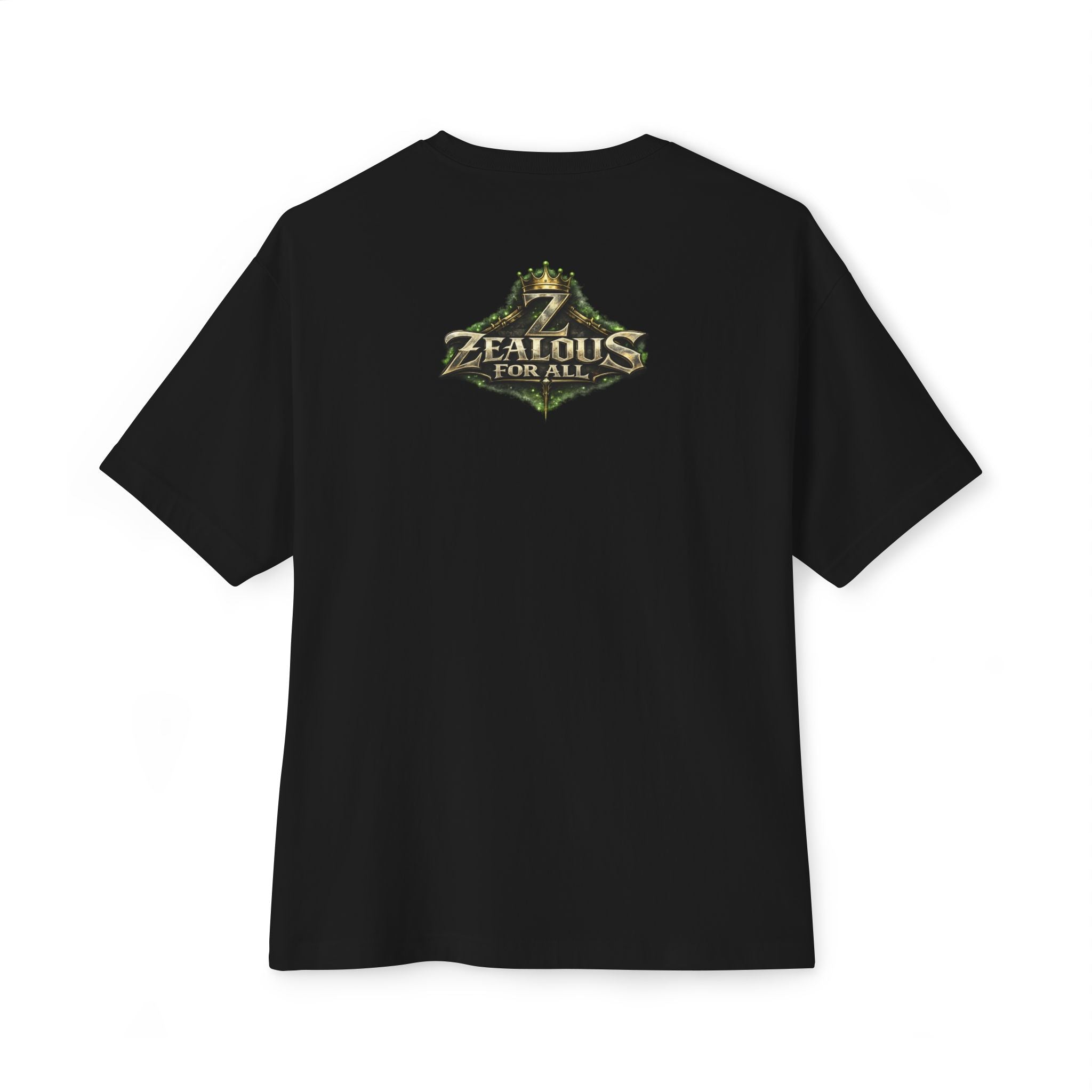 Adult *Oversized* Discipline Over Emotions Graphic Tee (Green Heart) Printify