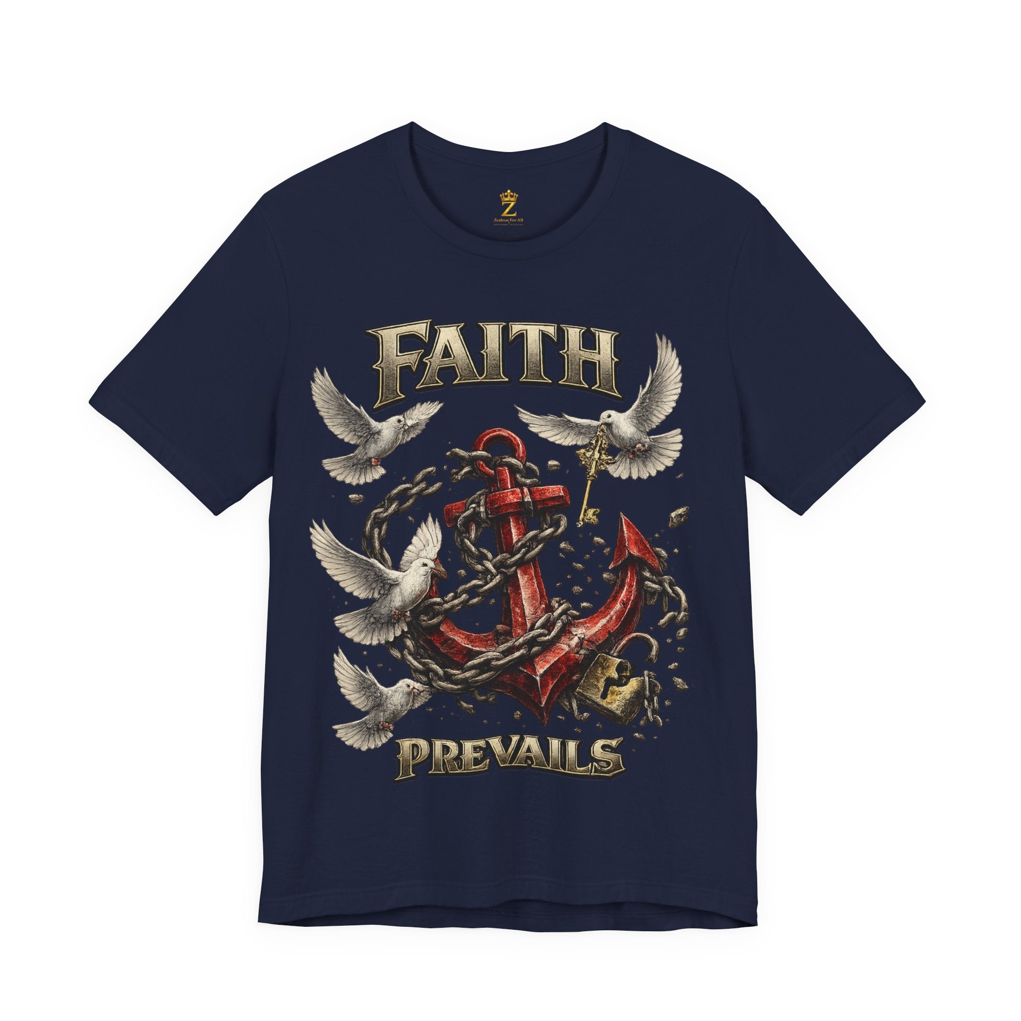 Faith Prevails T‑Shirt (Red Anchor) Printify