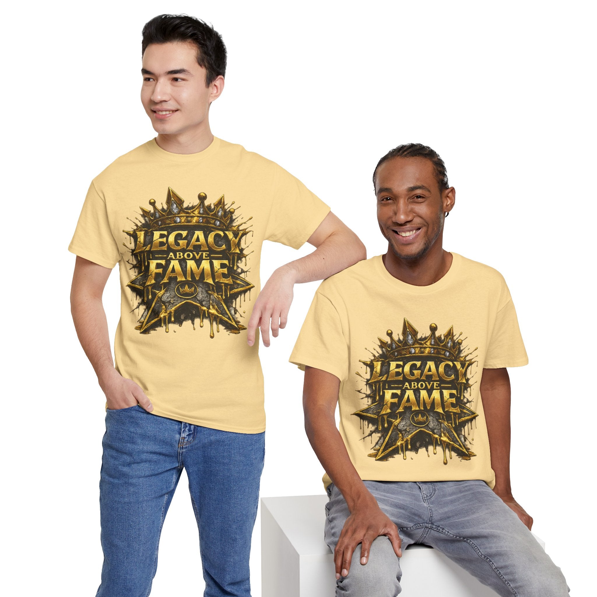 Adult Legacy Above Fame Graphic T-Shirt (Gold Drip) - Zealous For All