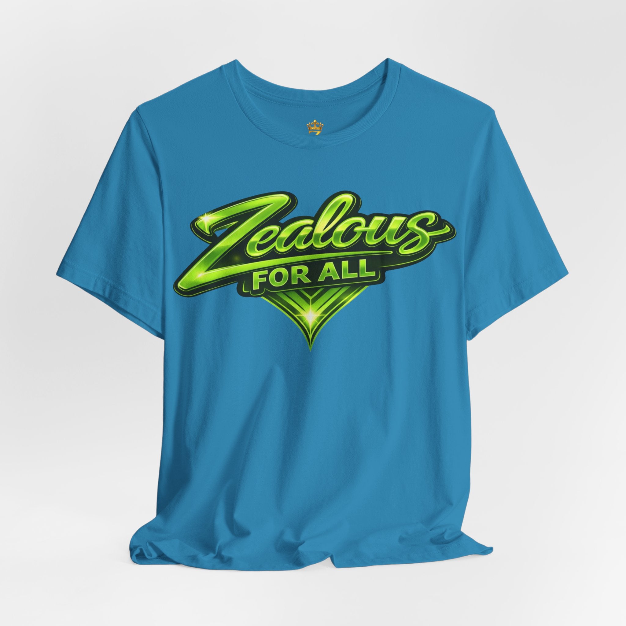 Zealous For All Graphic T-Shirt (Lime Green Logo) Printify