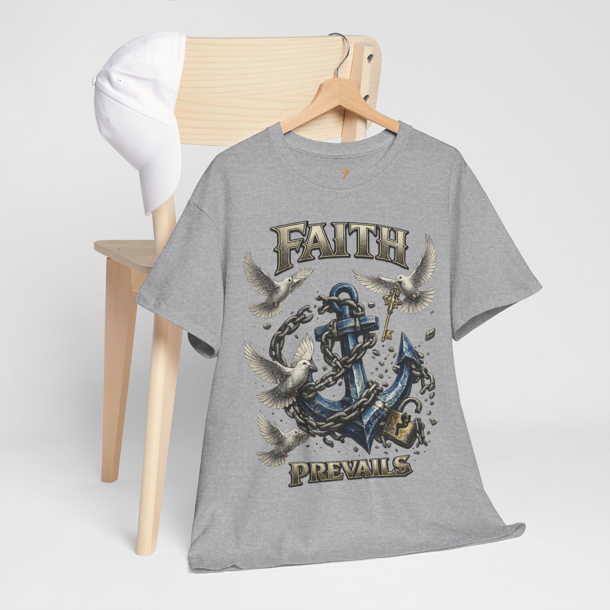 Adult Faith Prevails T‑Shirt (Blue Anchor) Printify