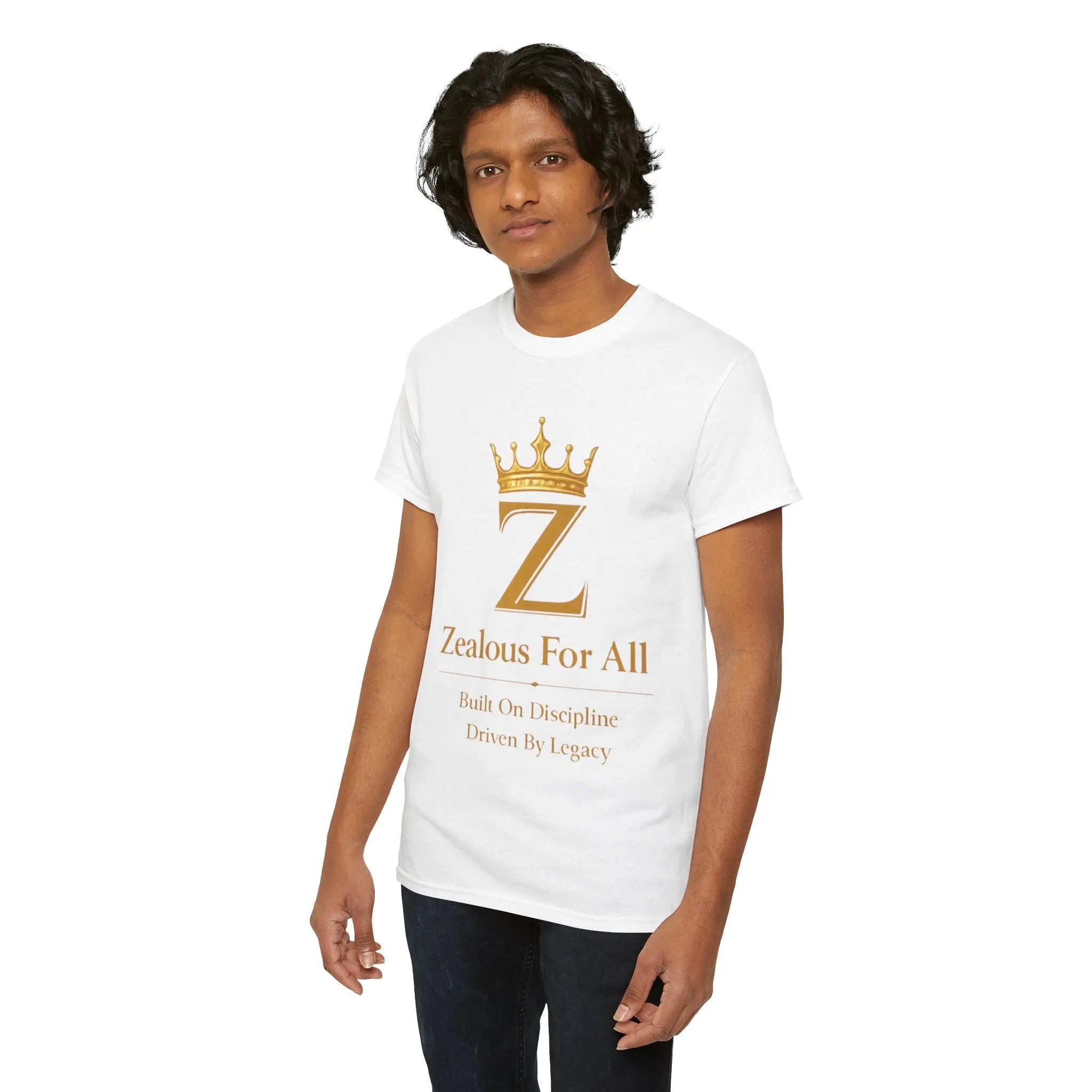 Unisex Zealous For All T-Shirt (Gold Logo (with Back logo) T-shirt) Printify