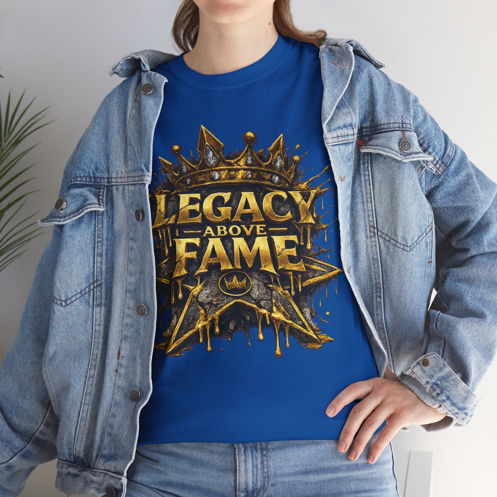 Adult Legacy Above Fame Graphic T-Shirt (Gold Drip) - Zealous For All