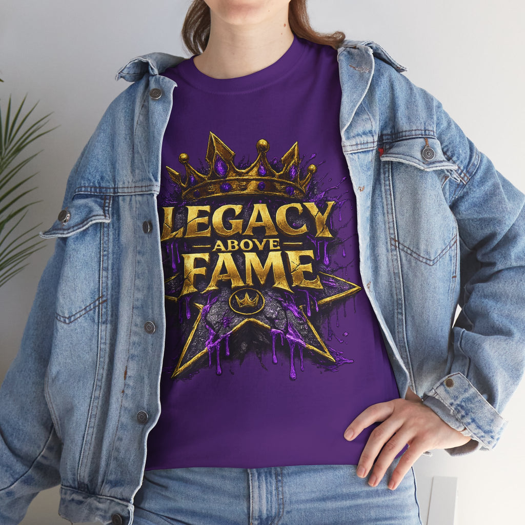 Adult Legacy Above Fame Graphic T-Shirt (Purple Drip) - Zealous For All