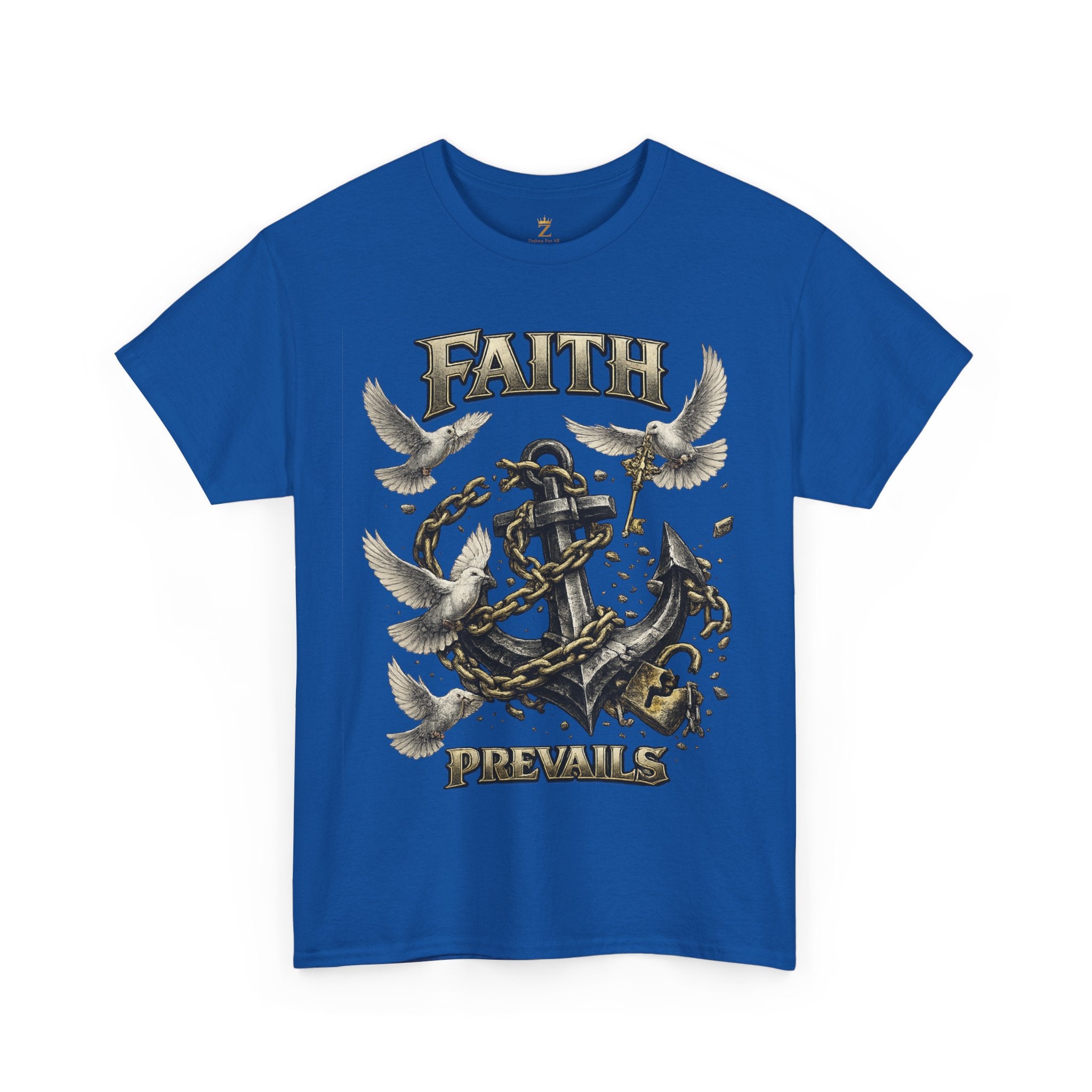 Adult Faith Prevails T‑Shirt (Black Anchor) Printify