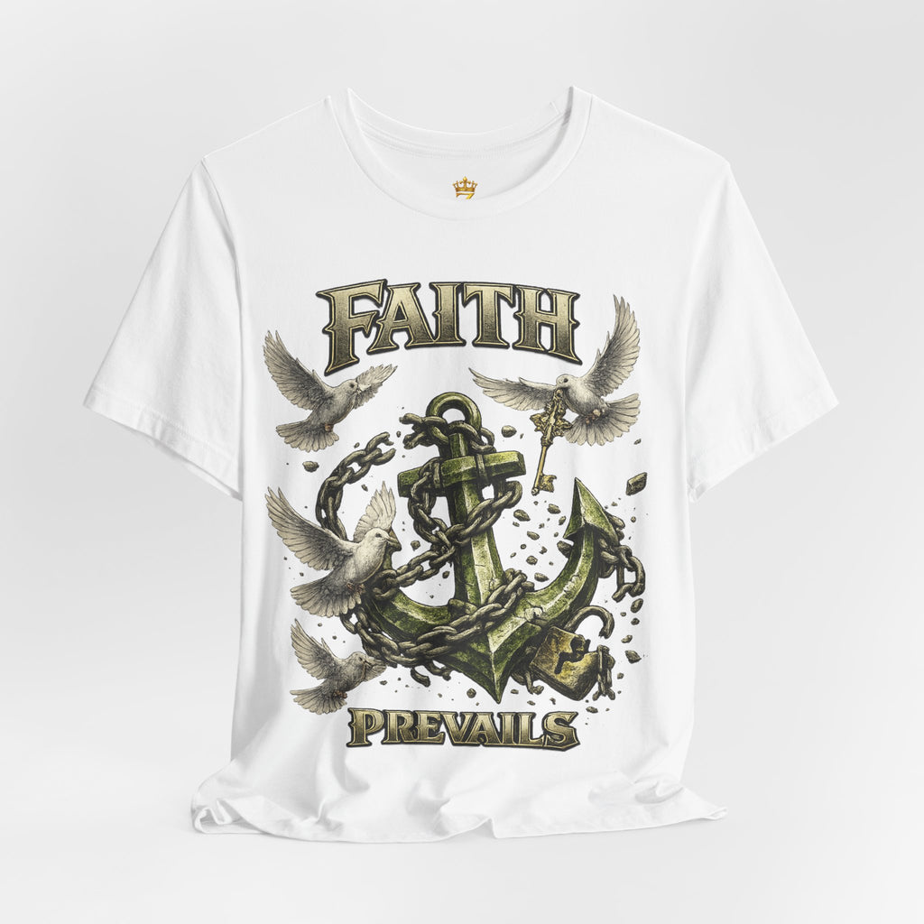 Faith Prevails T‑Shirt (Green Anchor) Printify