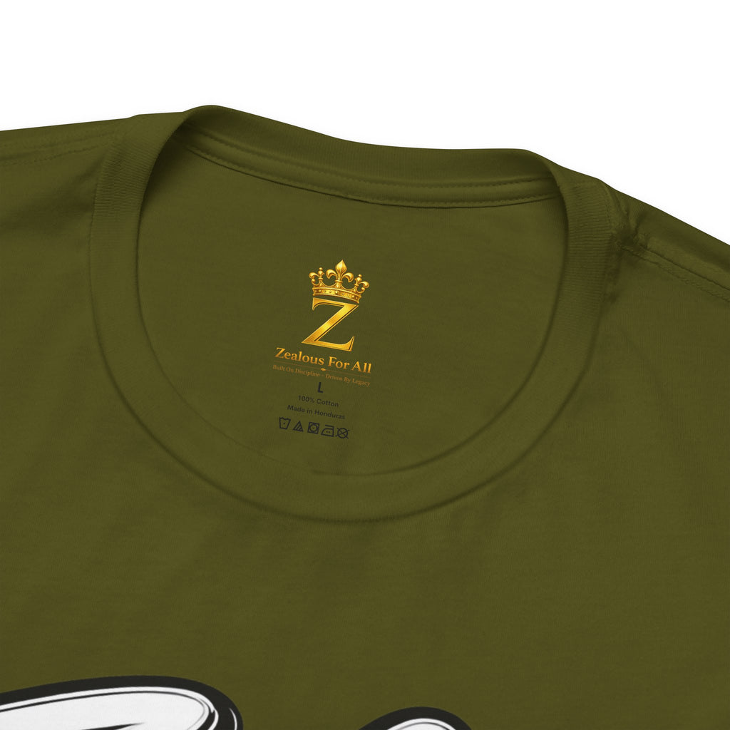 Zealous For All Graphic T-Shirt (White Logo) Printify