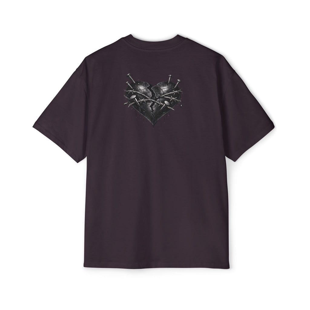 Oversized Discipline Over Emotions Graphic Tee (Black Heart) Printify