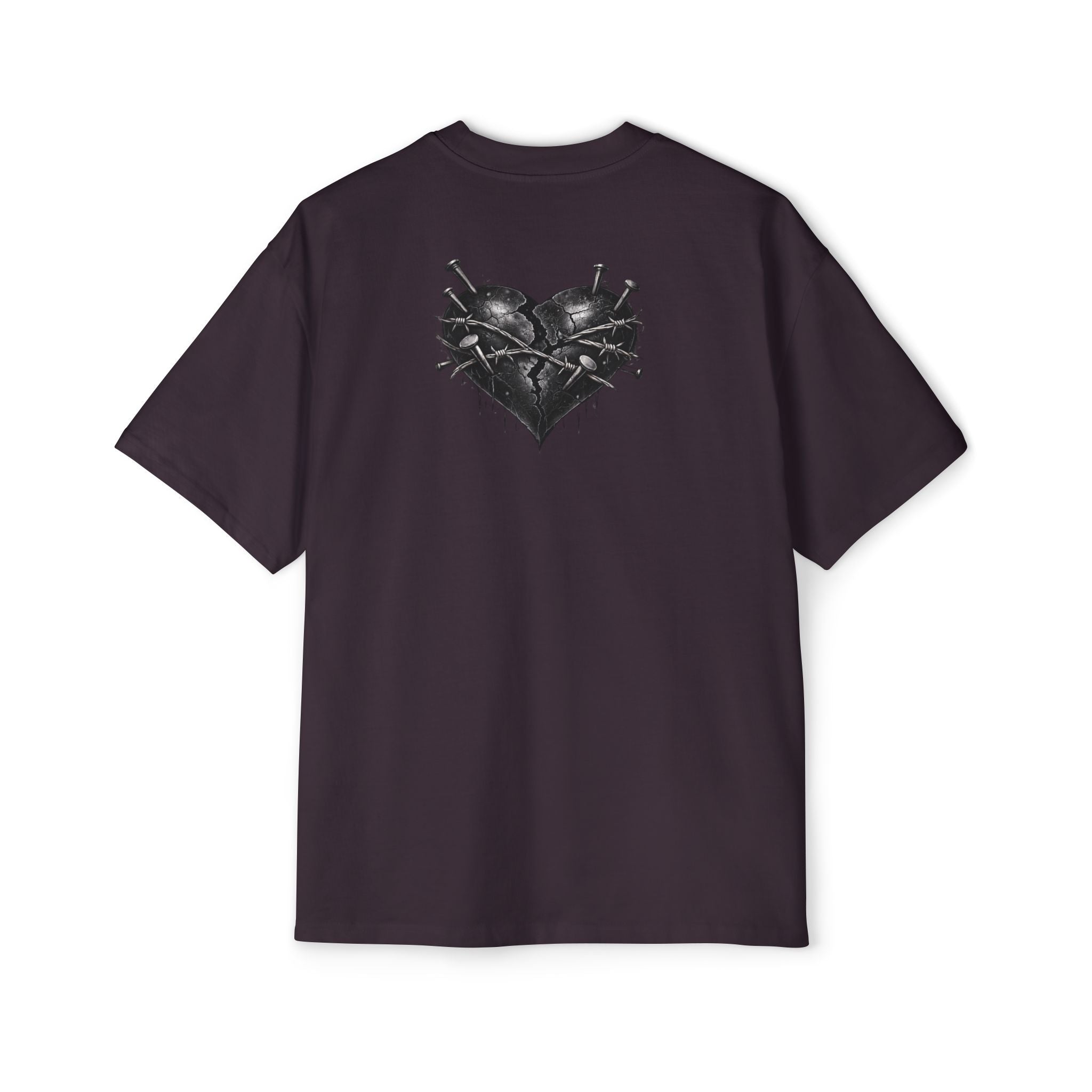 Oversized Discipline Over Emotions Graphic Tee (Black Heart) Printify