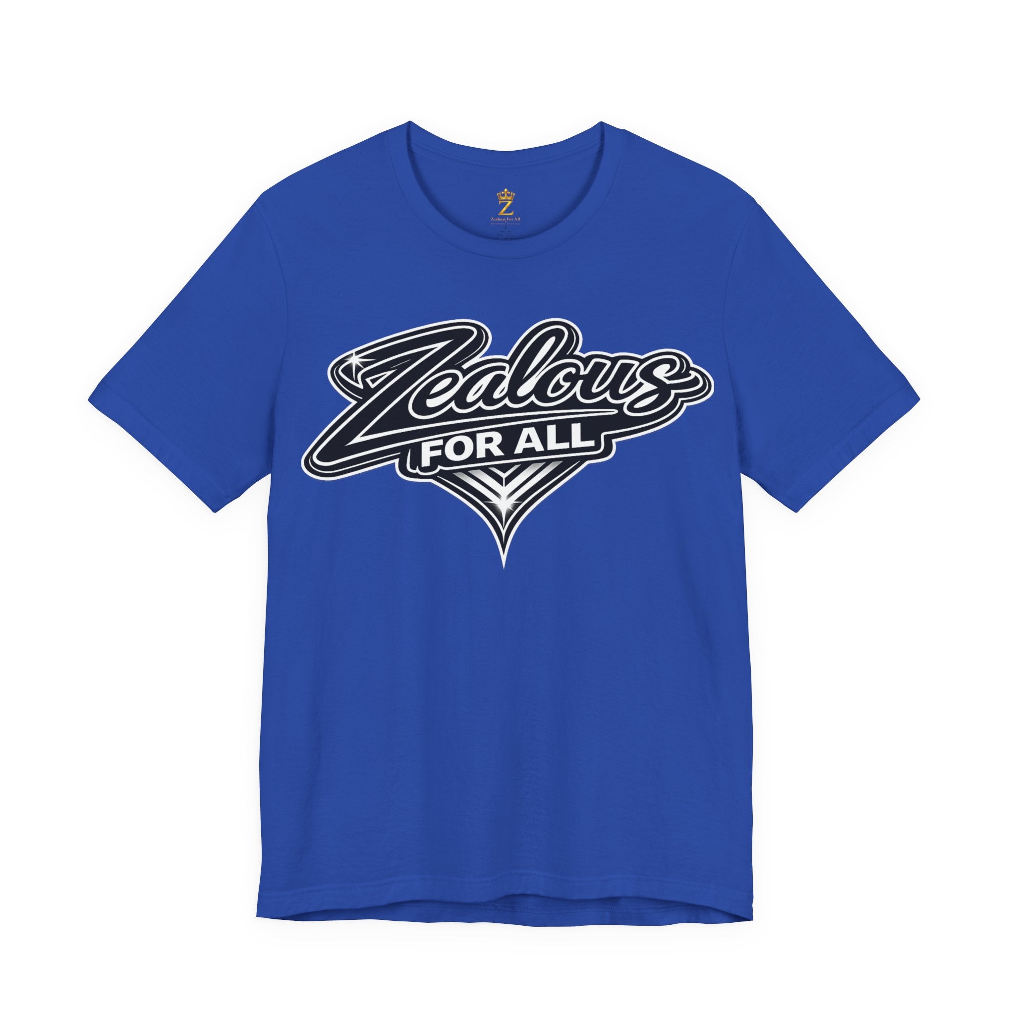 Zealous For All Graphic T-Shirt (Black Logo) Printify