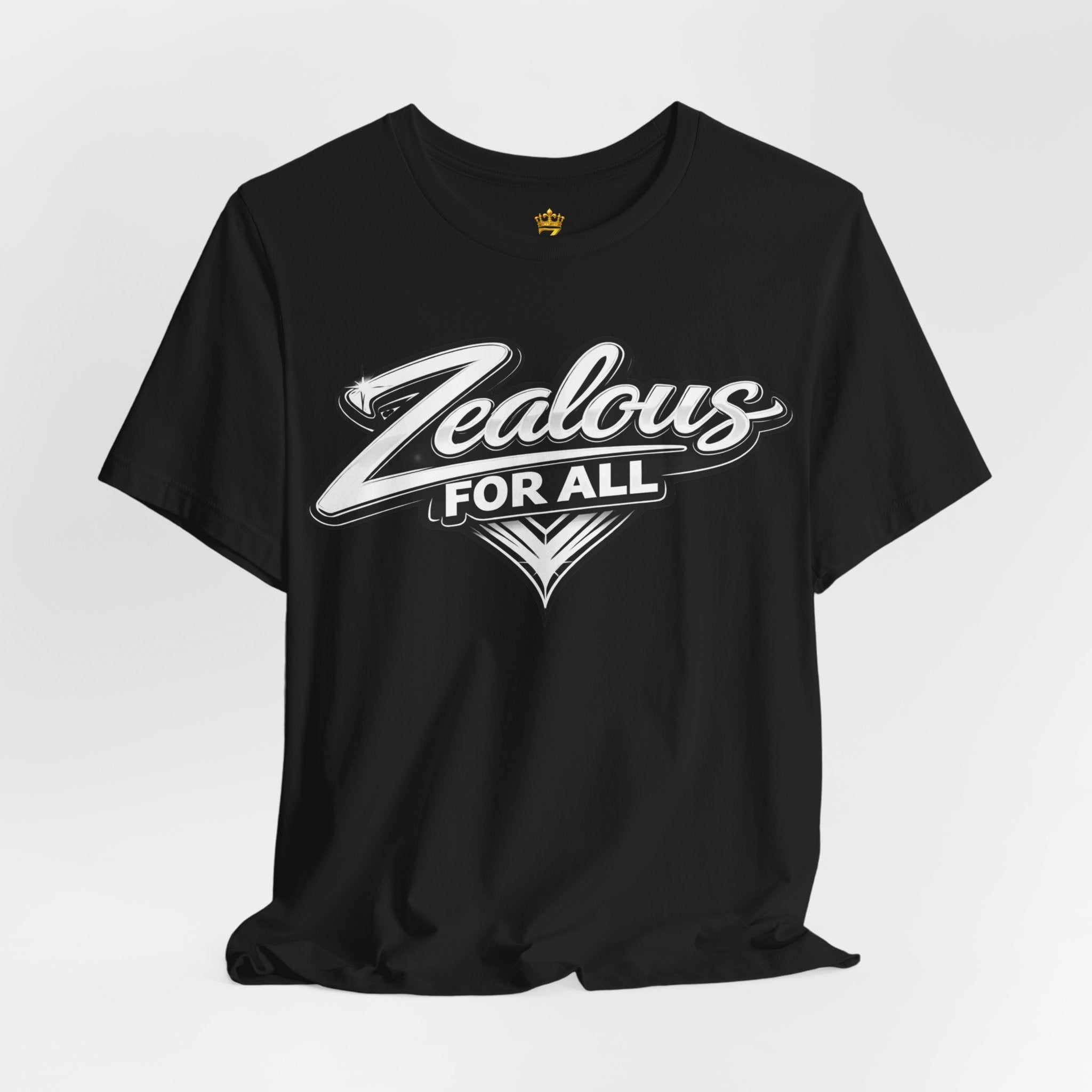 Zealous For All Graphic T-Shirt (White Logo) Printify