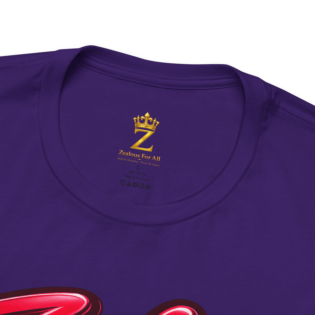 Zealous For All Graphic T-Shirt (Red Logo) Printify
