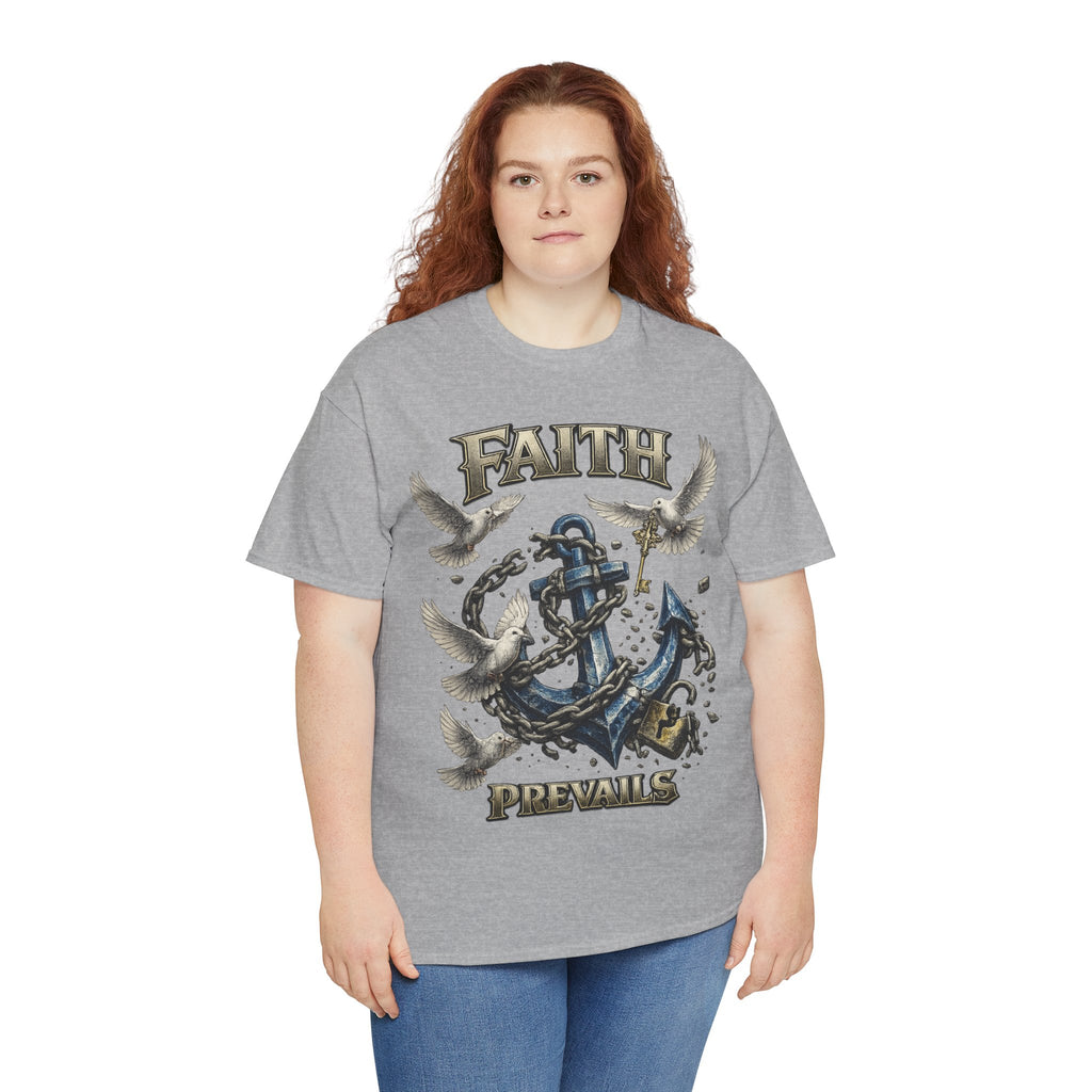 Adult Faith Prevails T‑Shirt (Blue Anchor) Printify