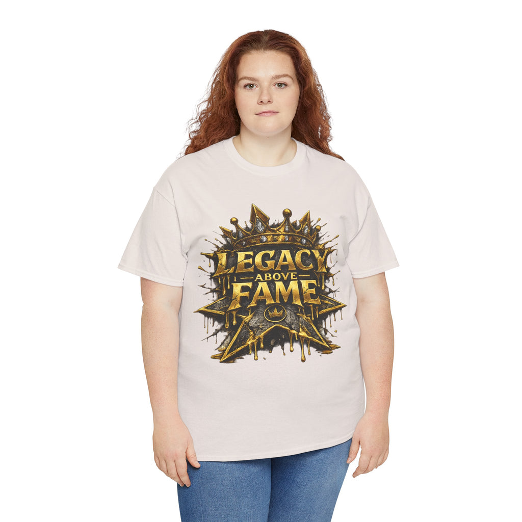 Adult Legacy Above Fame Graphic T-Shirt (Gold Drip) - Zealous For All