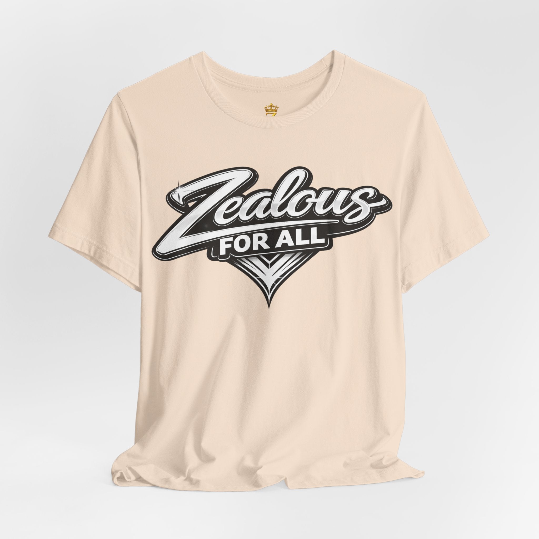 Zealous For All Graphic T-Shirt (White Logo) Printify