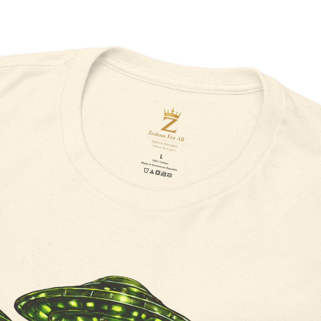 Adult "United. Fly. Organized." Graphic Tee (Lime Green) Printify