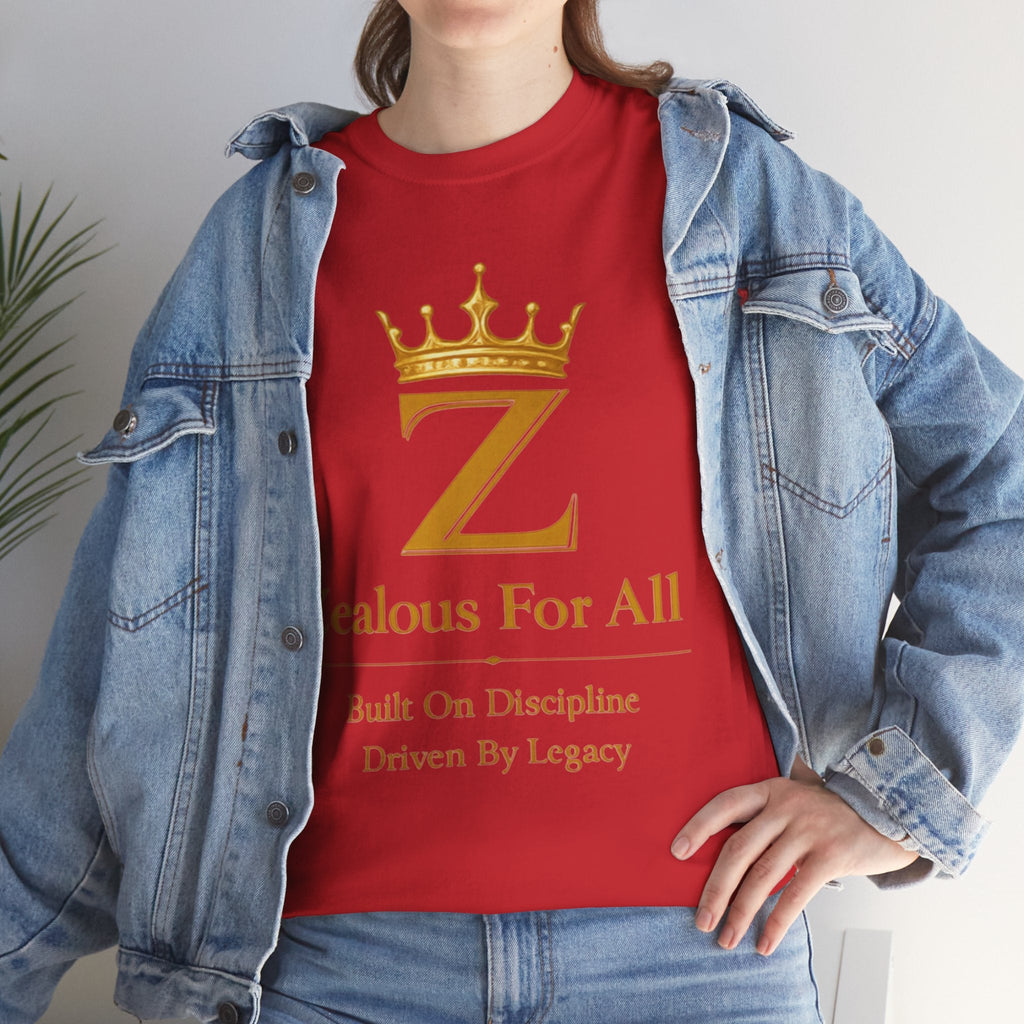 Unisex Zealous For All T-Shirt (Gold Logo) Printify