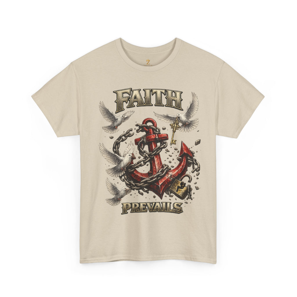 Adult Faith Prevails T‑Shirt (Red Anchor) Printify