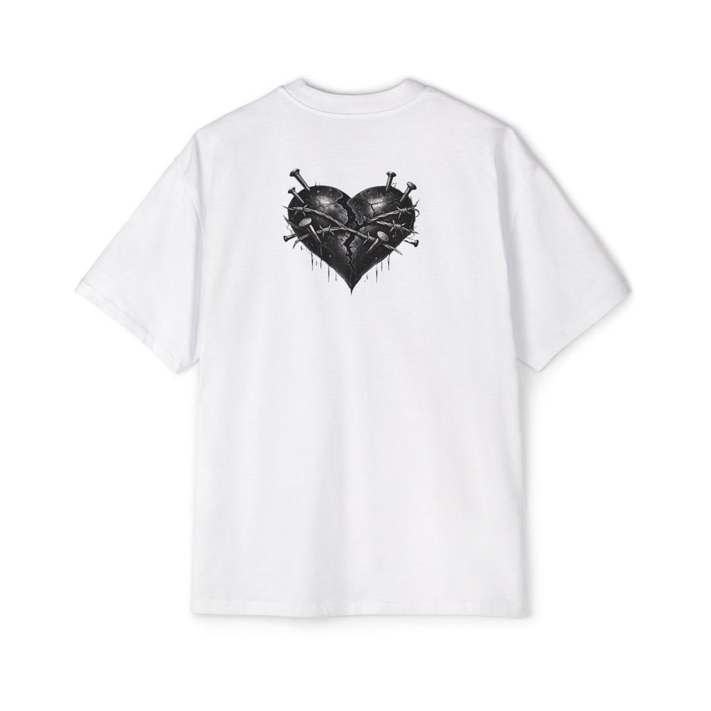 Oversized Discipline Over Emotions Graphic Tee (Black Heart) Printify
