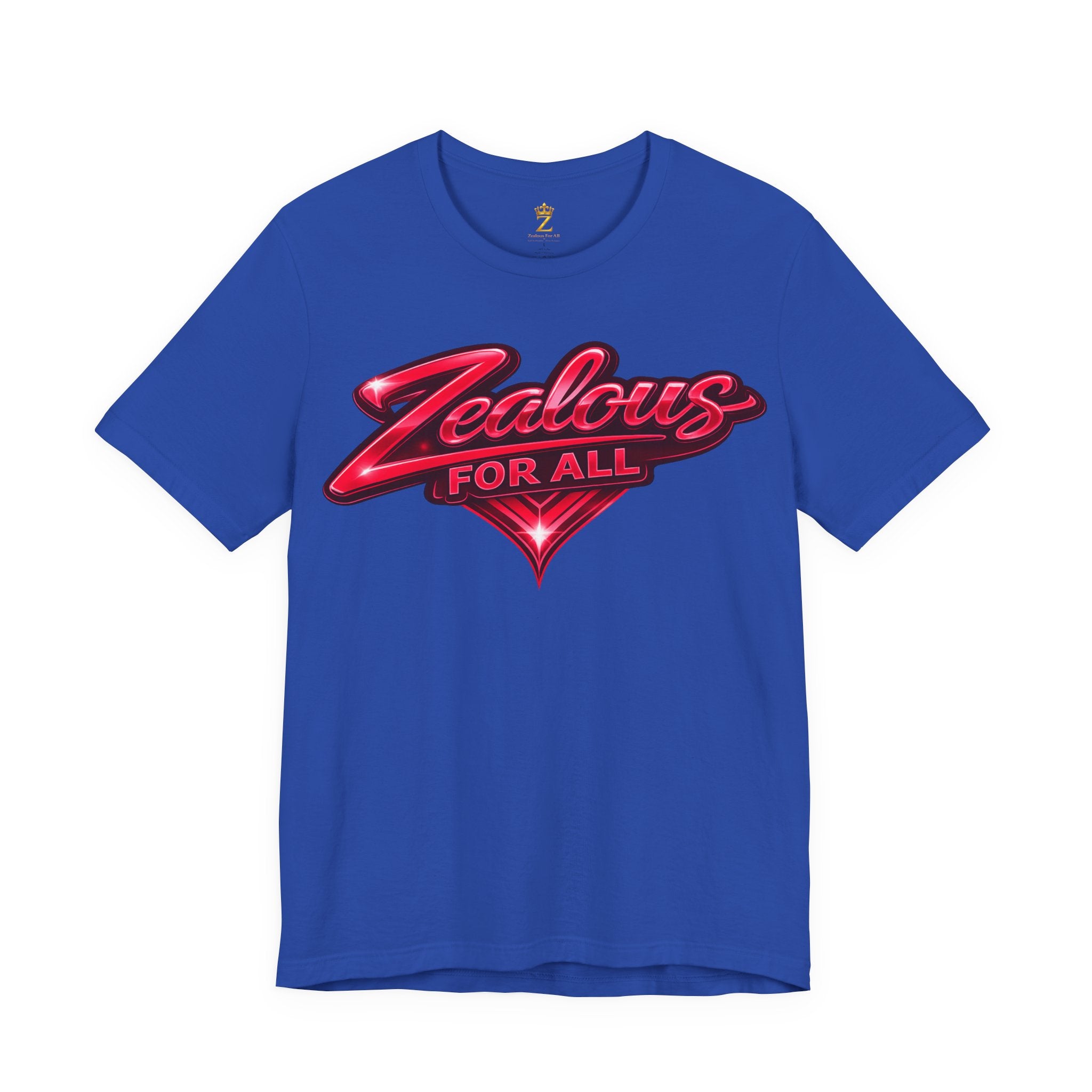 Zealous For All Graphic T-Shirt (Red Logo) Printify