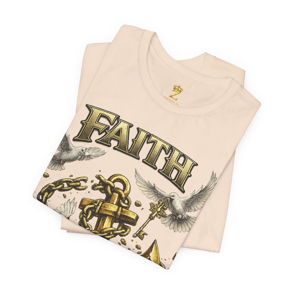 Faith Prevails T‑Shirt (Gold Anchor) Printify