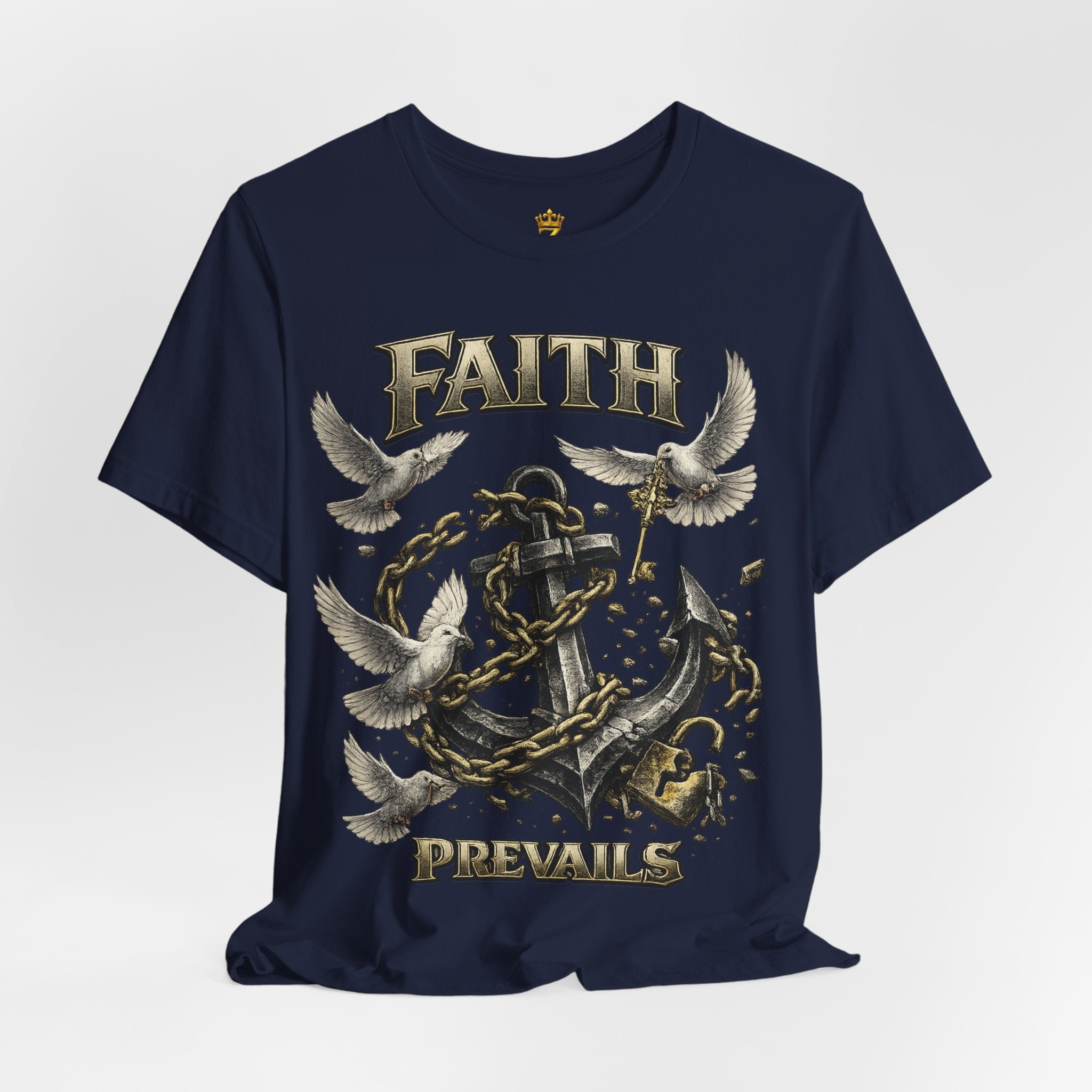 Faith Prevails T‑Shirt (Black Anchor) Printify