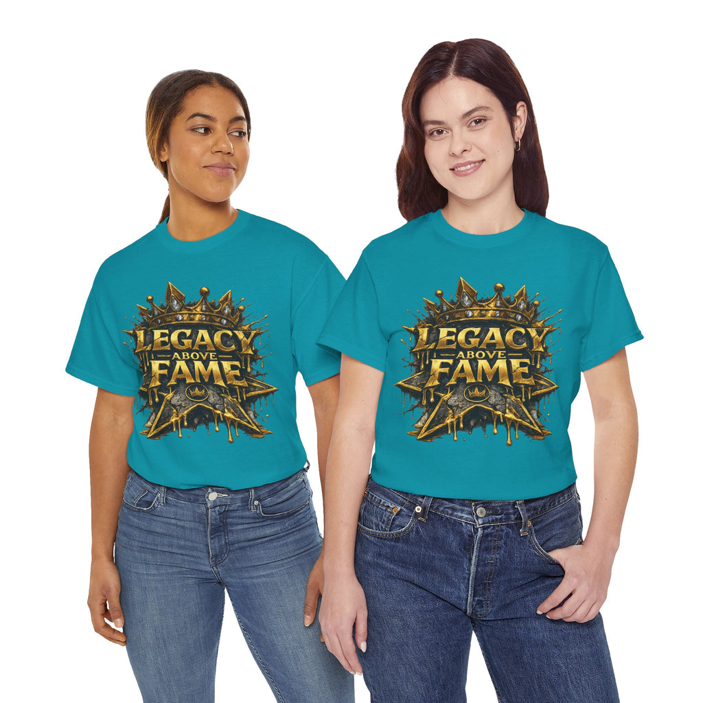 Adult Legacy Above Fame Graphic T-Shirt (Gold Drip) - Zealous For All