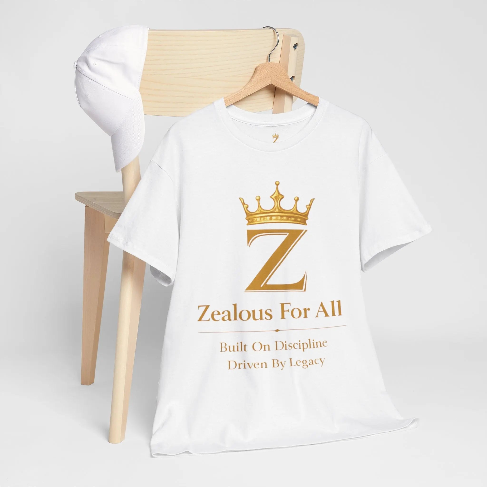 Unisex Zealous For All T-Shirt (Gold Logo (with Back logo) T-shirt) Printify