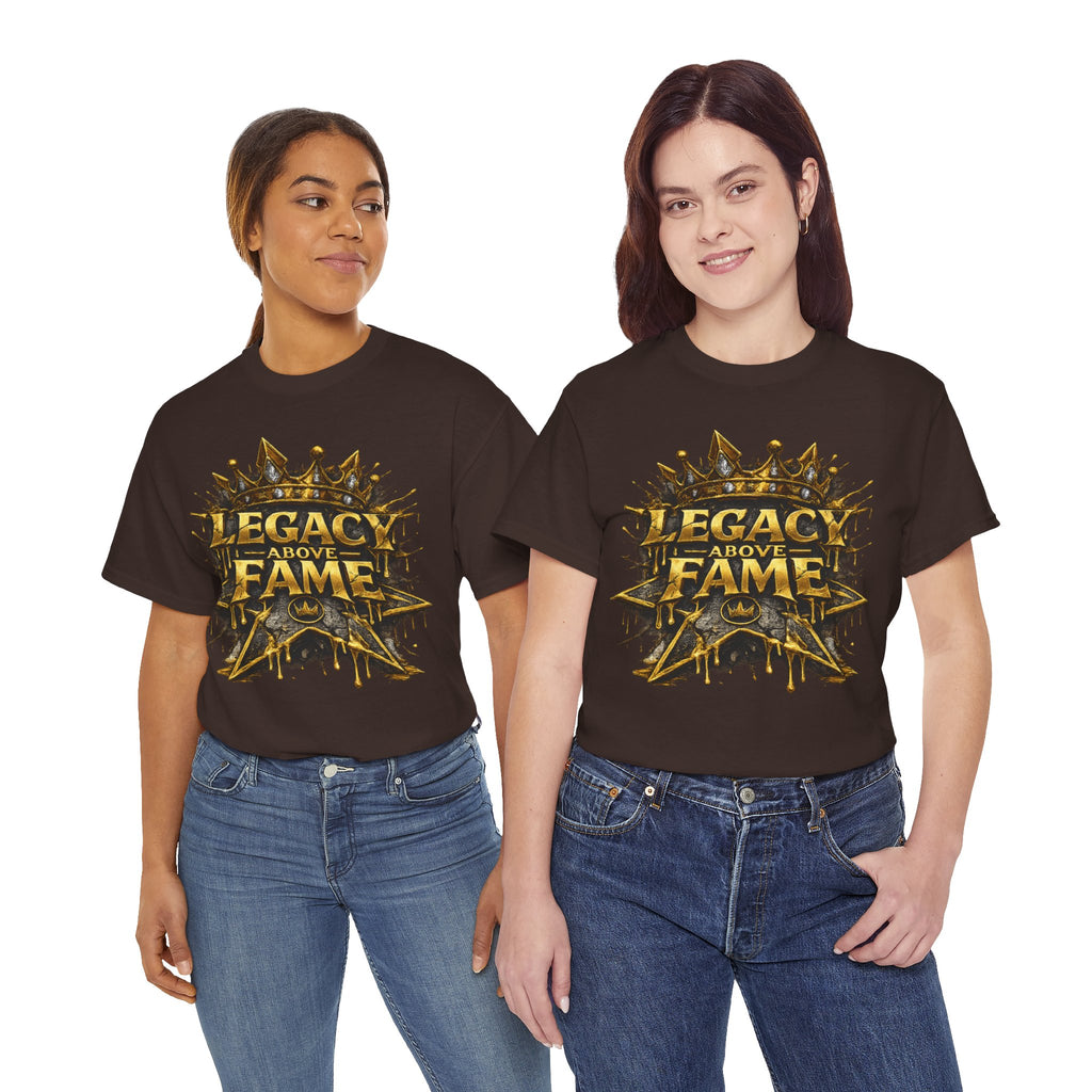 Adult Legacy Above Fame Graphic T-Shirt (Gold Drip) - Zealous For All