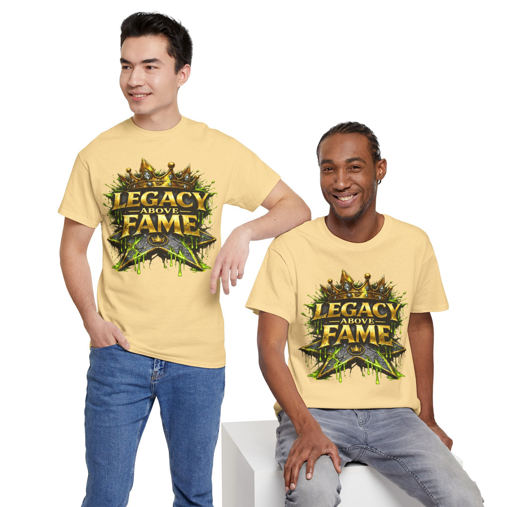 Adult Legacy Above Fame Graphic T-Shirt (Lime Green Drip) - Zealous For All
