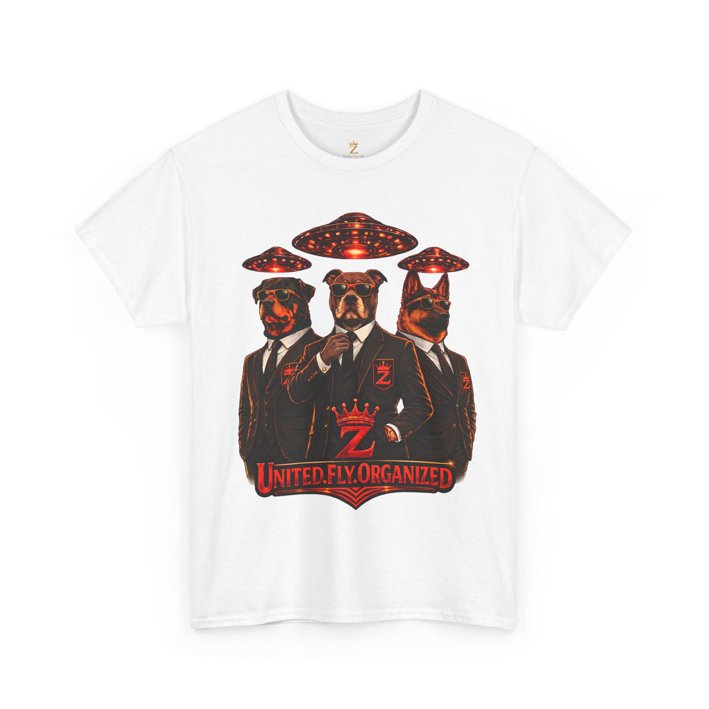 Adult "United. Fly. Organized." Graphic Tee (Red) Printify