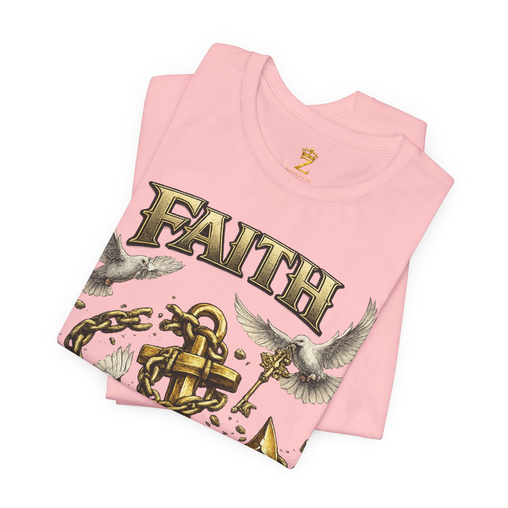 Faith Prevails T‑Shirt (Gold Anchor) Printify