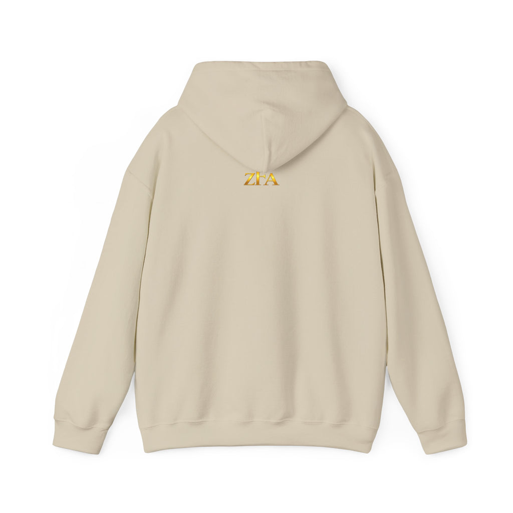 Zealous For All Hoodie — Gold Logo Printify