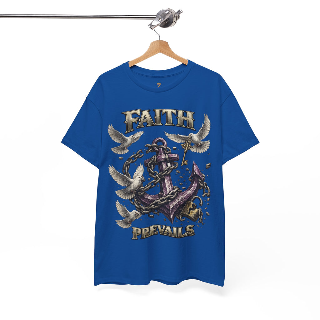 Adult Faith Prevails T‑Shirt (Purple Anchor) Printify