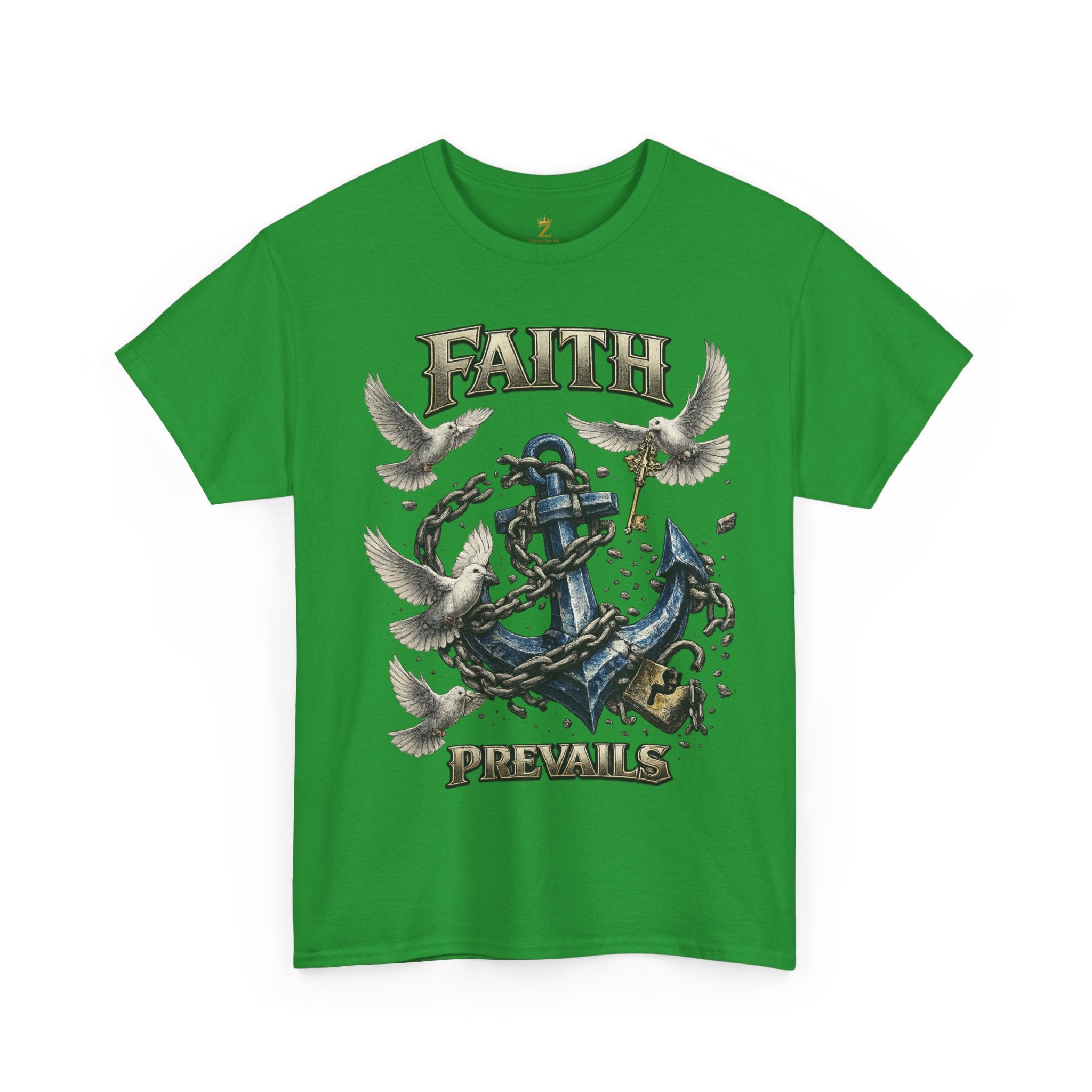 Adult Faith Prevails T‑Shirt (Blue Anchor) Printify