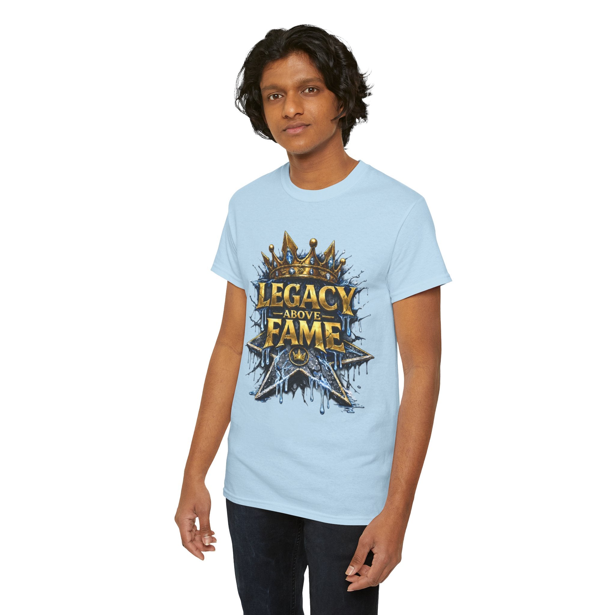 Adult Legacy Above Fame Graphic T-Shirt (Icy Blue Drip) - Zealous For All