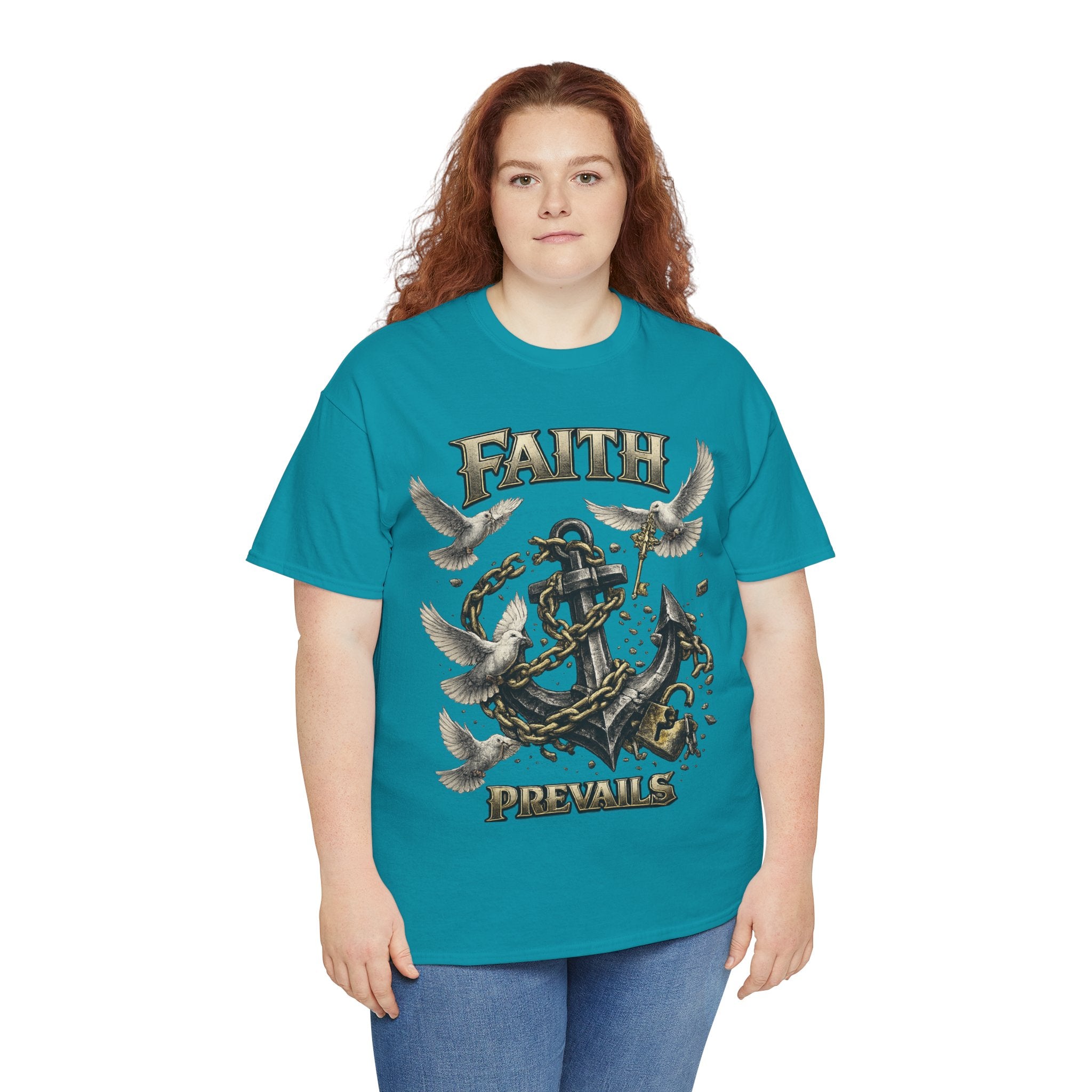 Adult Faith Prevails T‑Shirt (Black Anchor) Printify