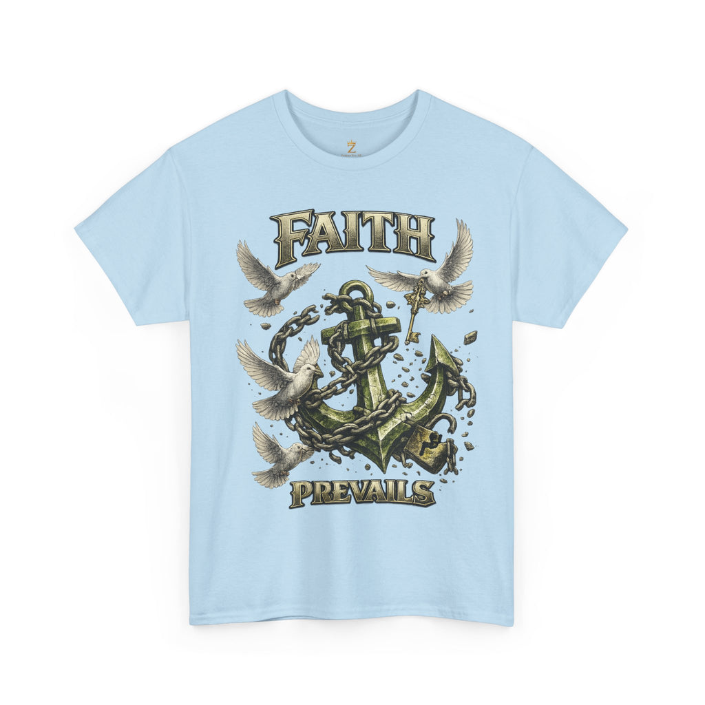 Adult Faith Prevails Anchor T-Shirt (Green Anchor) Printify