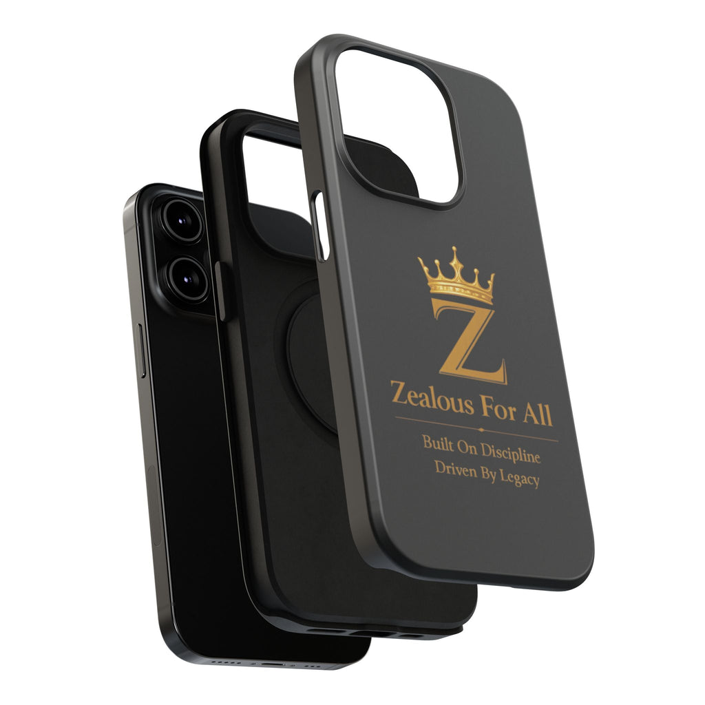 Phone Case — "Zealous For All" Gold Crown Impact-Resistant Case Printify