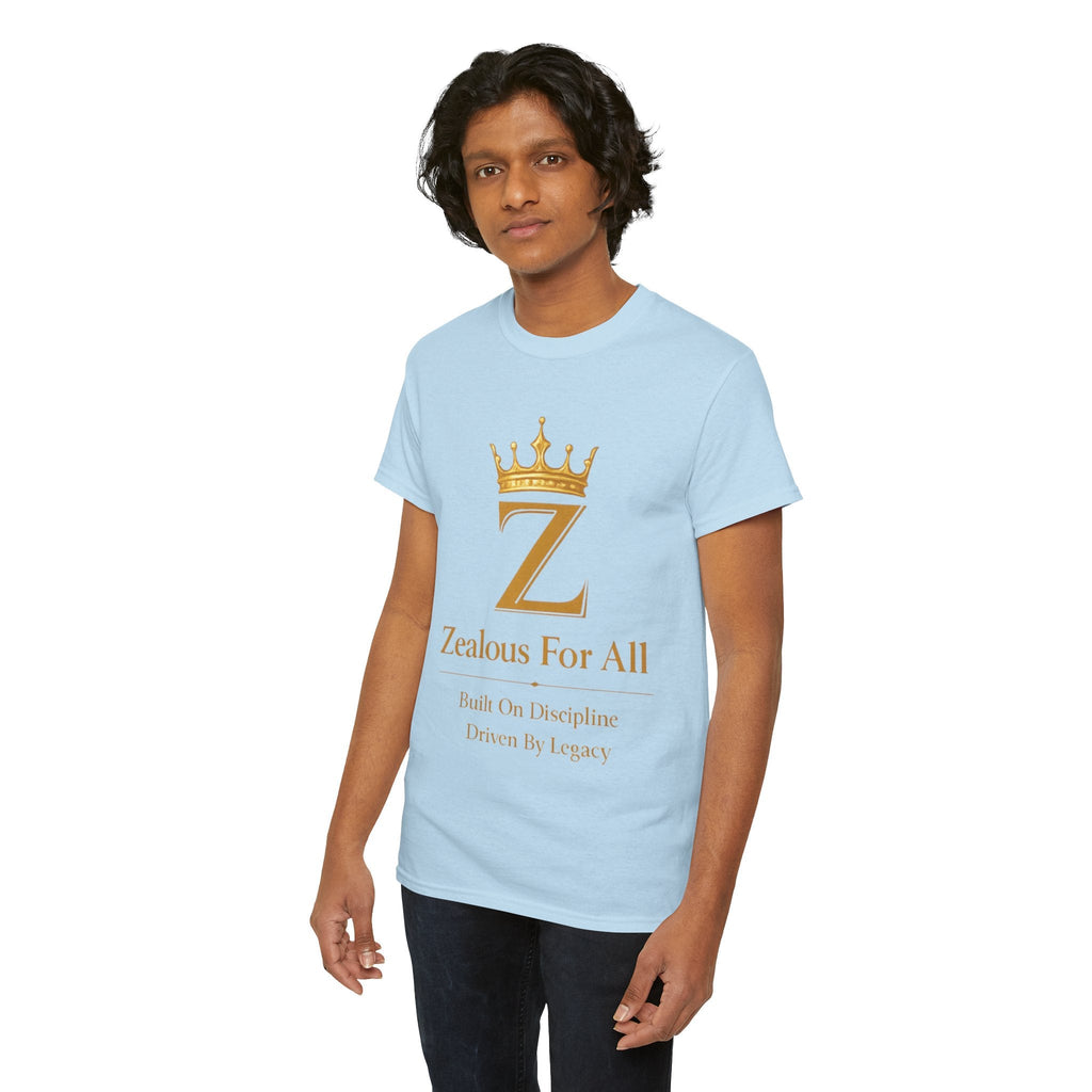 Unisex Zealous For All T-Shirt (Gold Logo) Printify