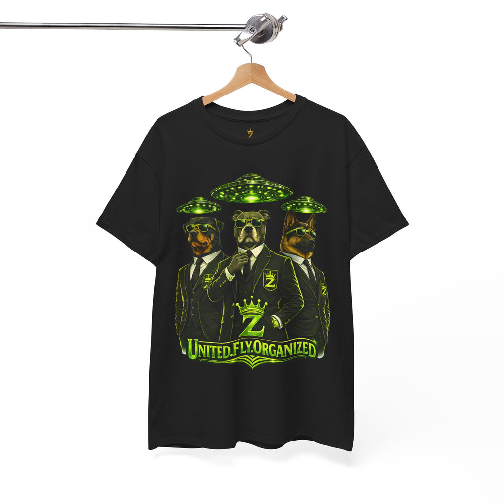 Adult "United. Fly. Organized." Graphic Tee (Lime Green) Printify