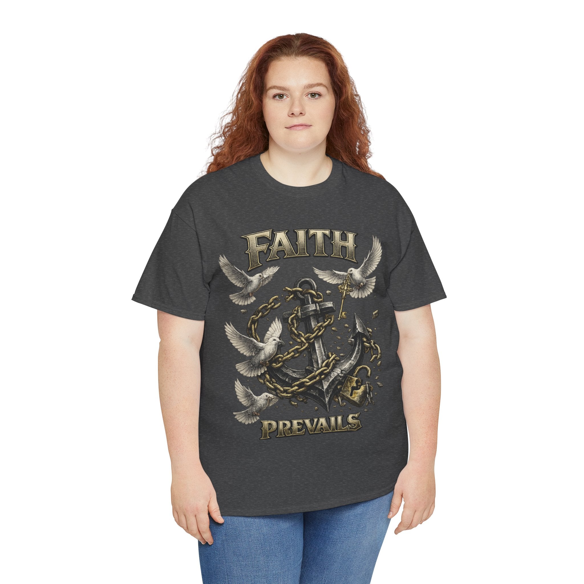 Adult Faith Prevails T‑Shirt (Black Anchor) Printify