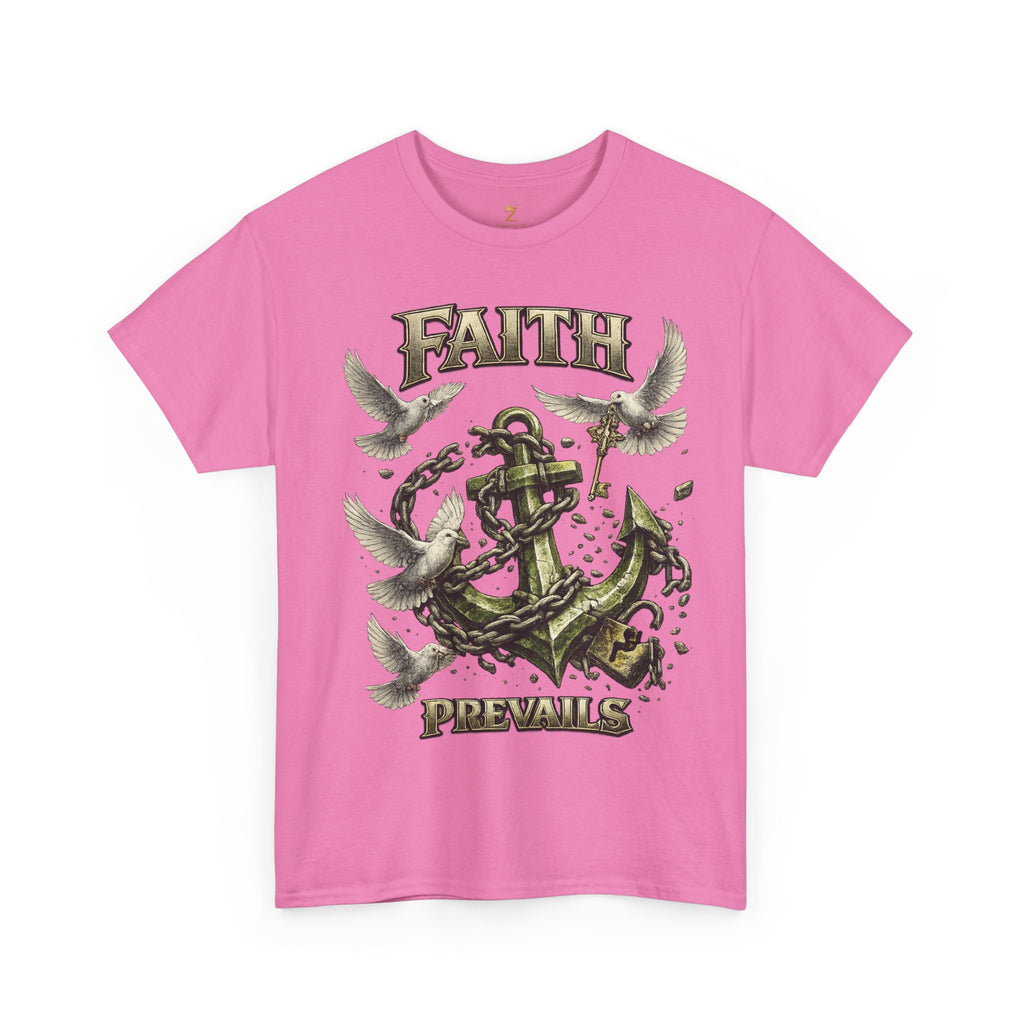Adult Faith Prevails Anchor T-Shirt (Green Anchor) Printify