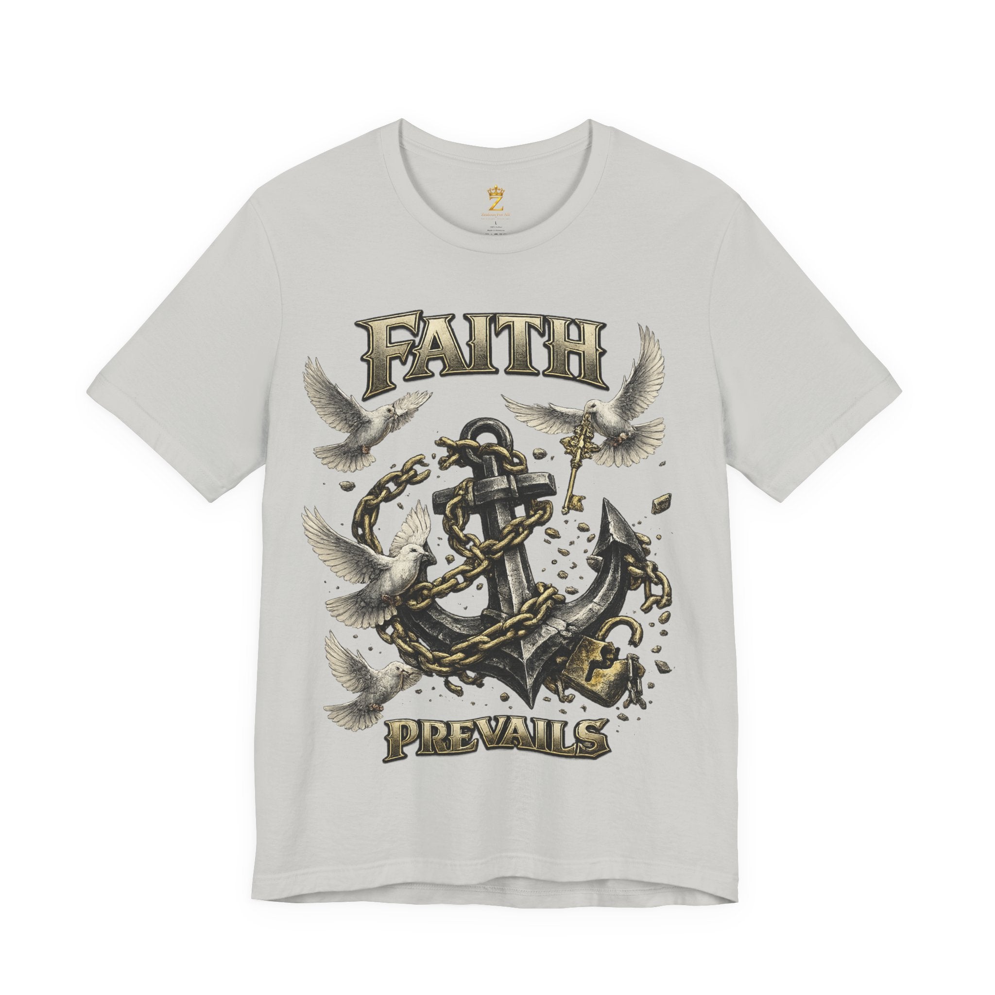 Faith Prevails T‑Shirt (Black Anchor) Printify