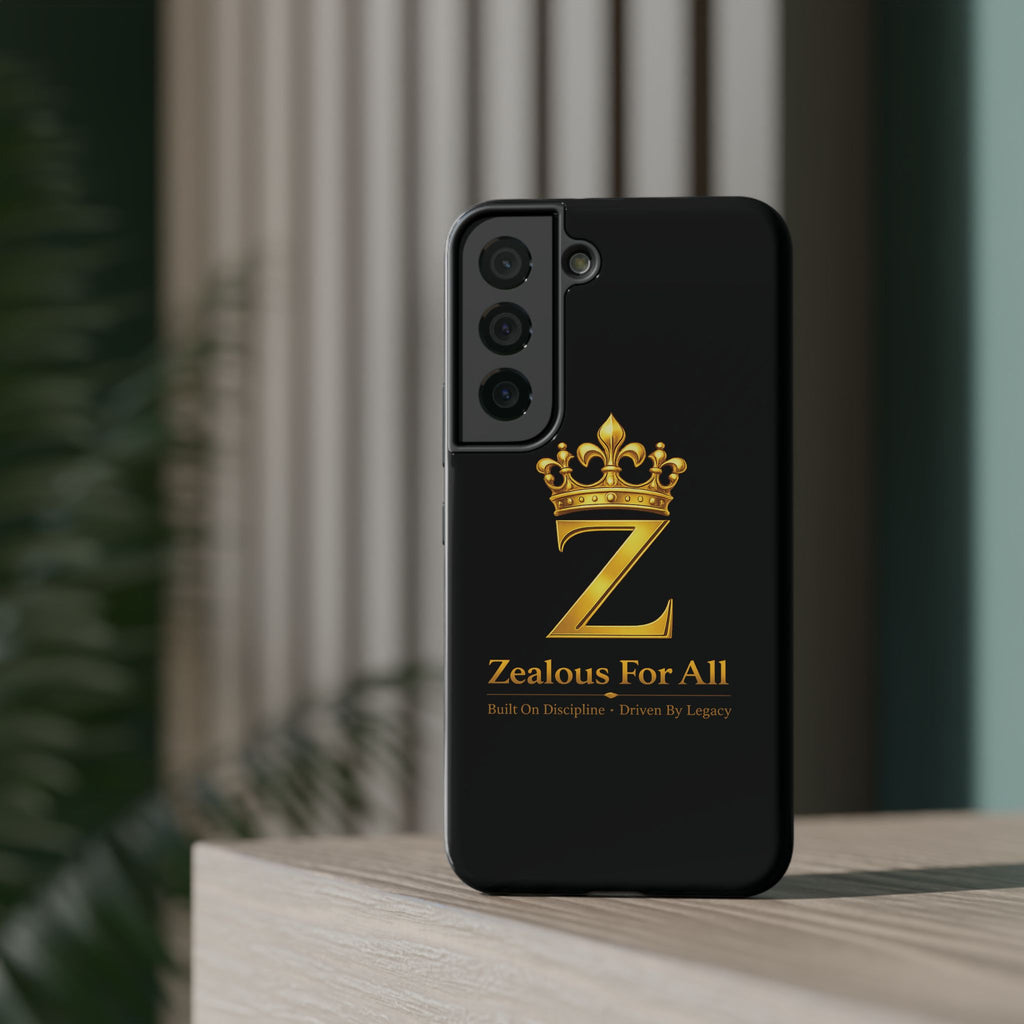 ZFA Phone Case  — "Zealous For All" Gold Crown Impact-Resistant Case Printify