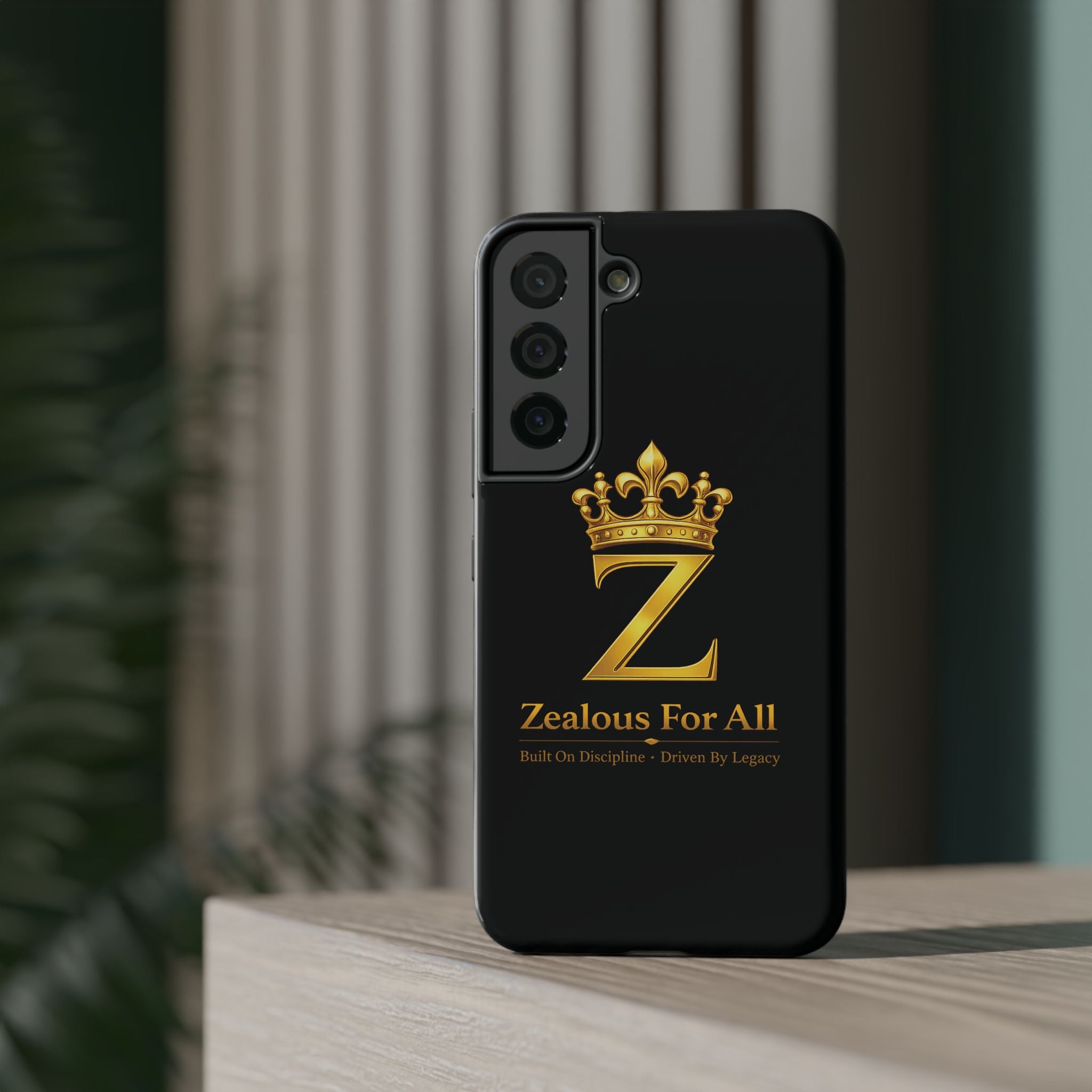 ZFA Phone Case  — "Zealous For All" Gold Crown Impact-Resistant Case Printify